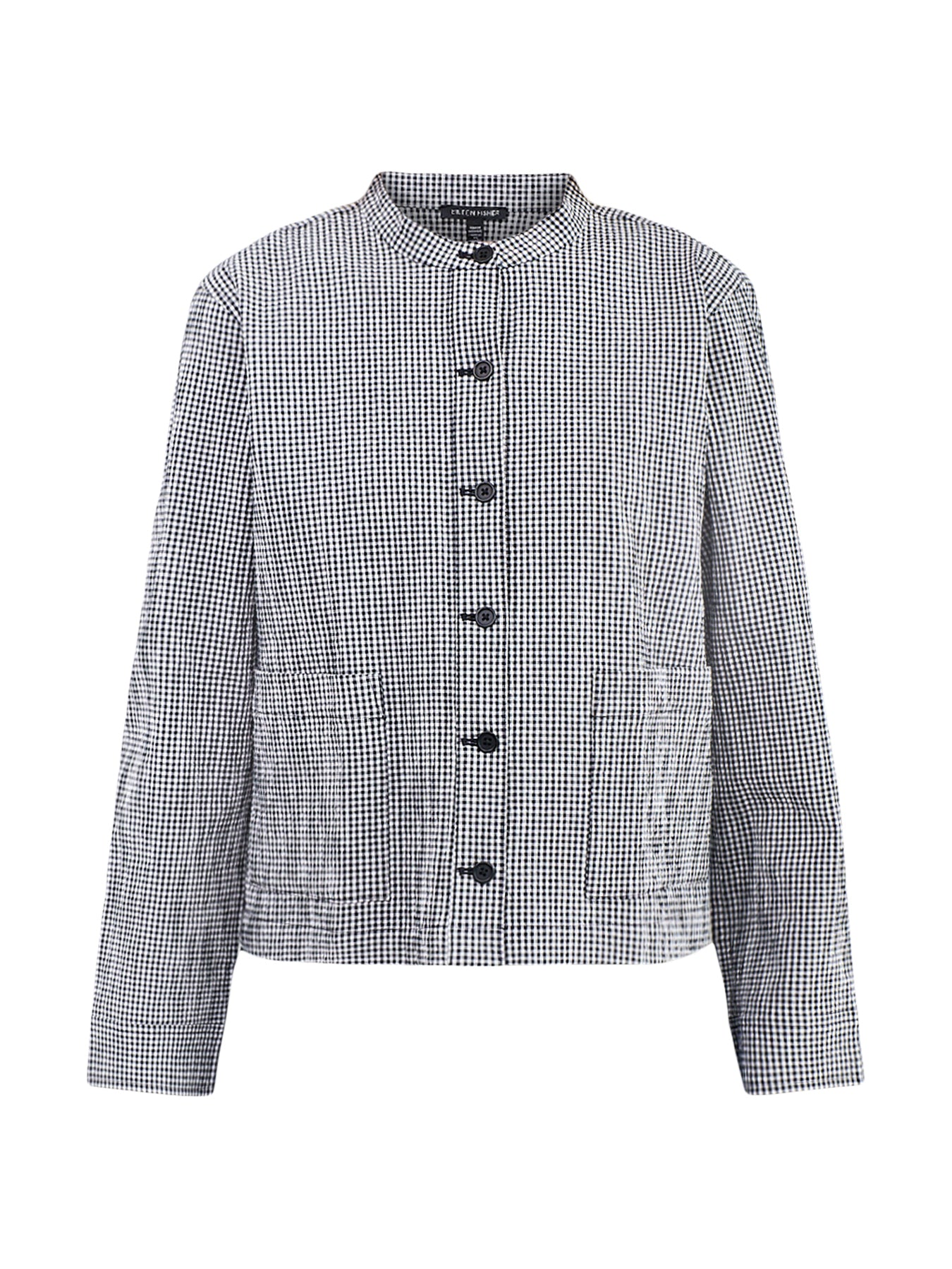 Mandarin Collar Shirt Jacket Print