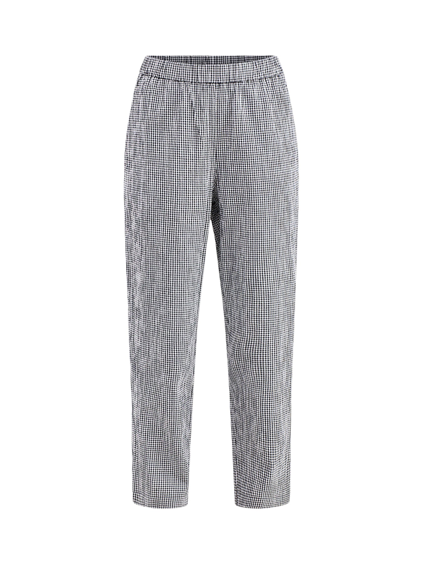 High Waisted Tapered Ankle Trousers Print