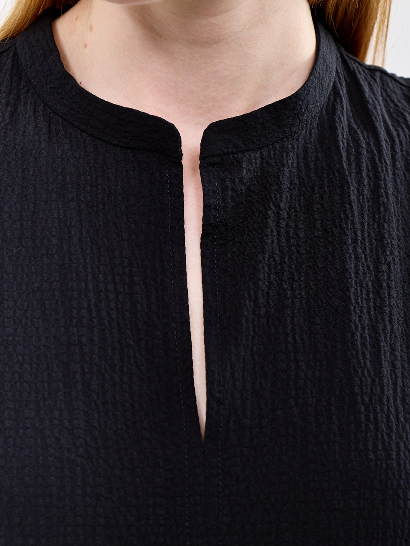 Crew Neck Shift Dress Black