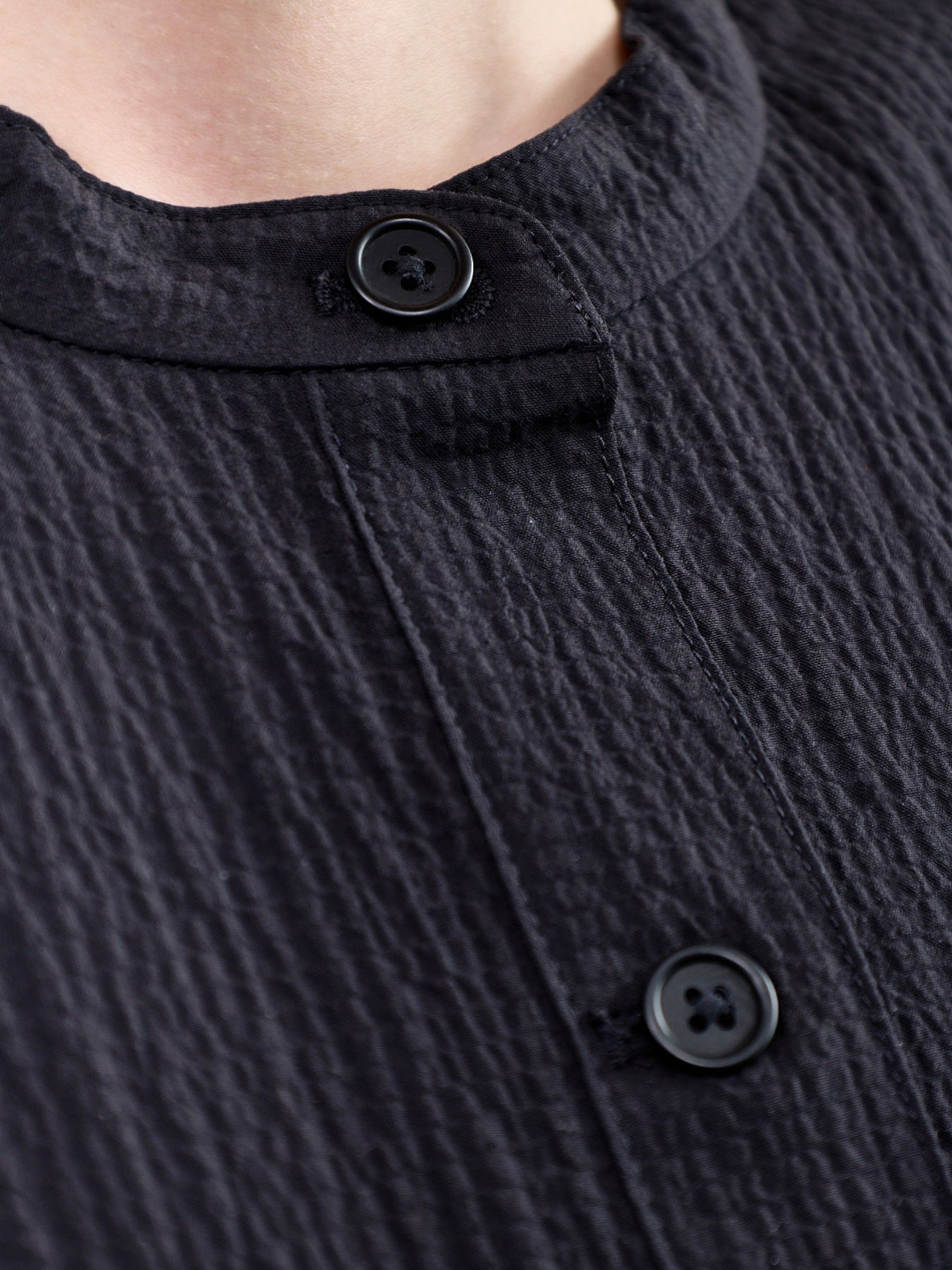 Mandarin Collar Jacket Black