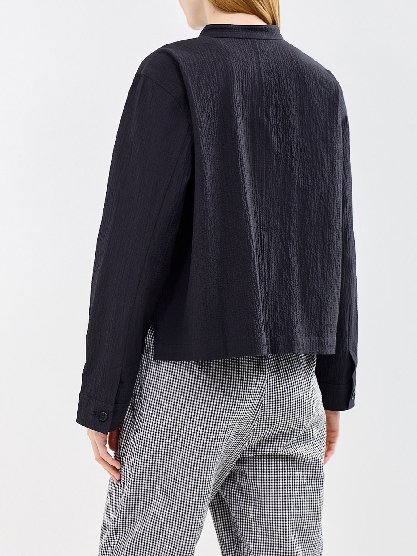 Mandarin Collar Jacket Black