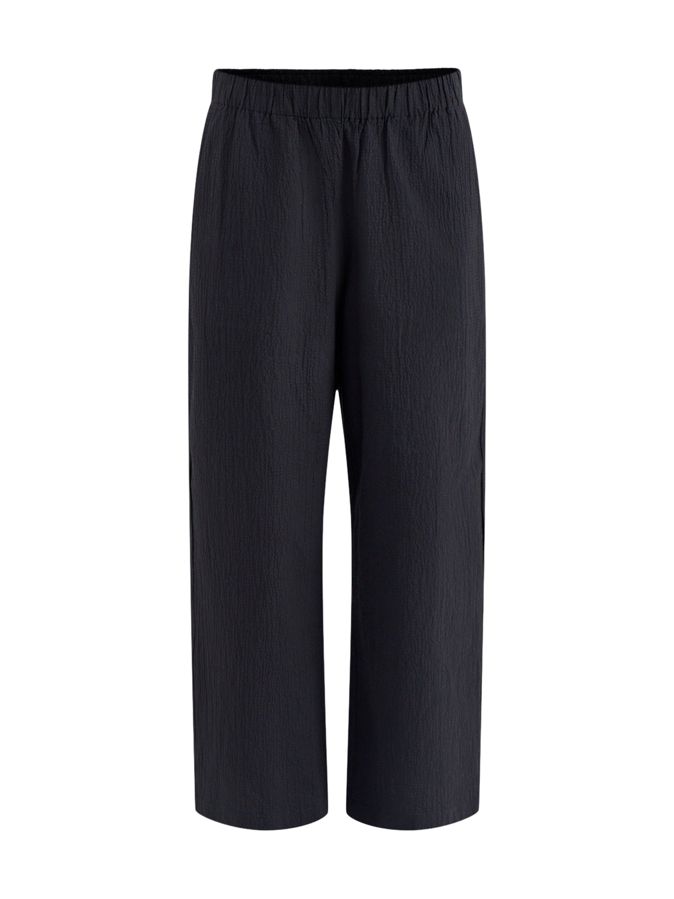 Ankle Wide Leg Trousers Black