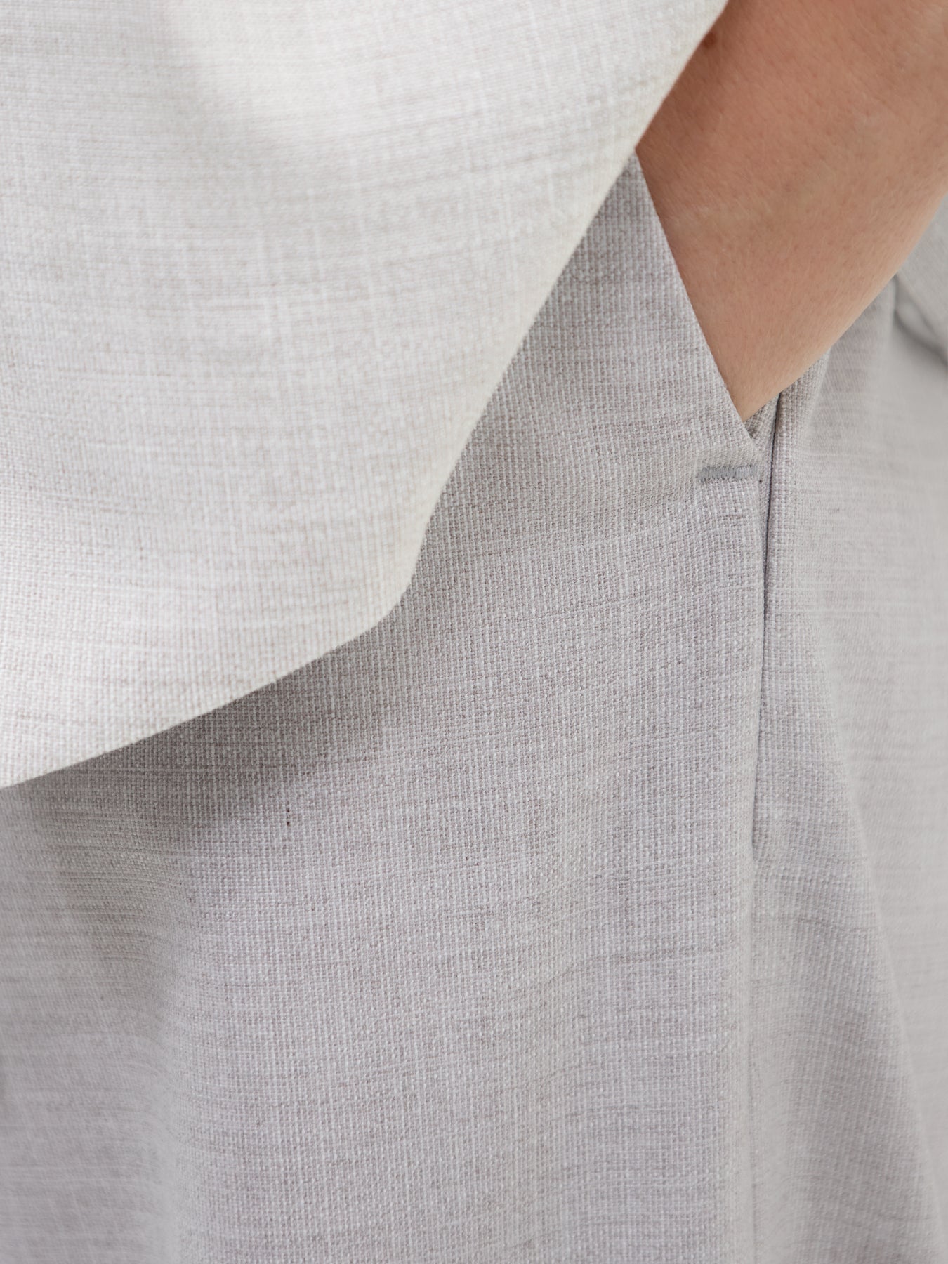 Pausa Wide Leg Trousers Light Grey