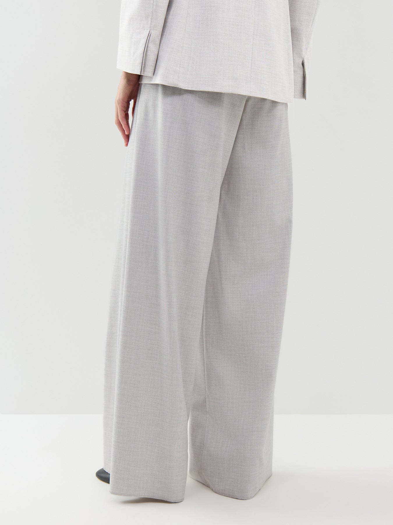 Pausa Wide Leg Trousers Light Grey