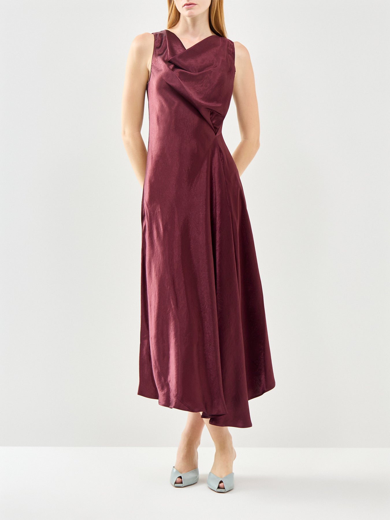Libero Midi Dress Burgundy