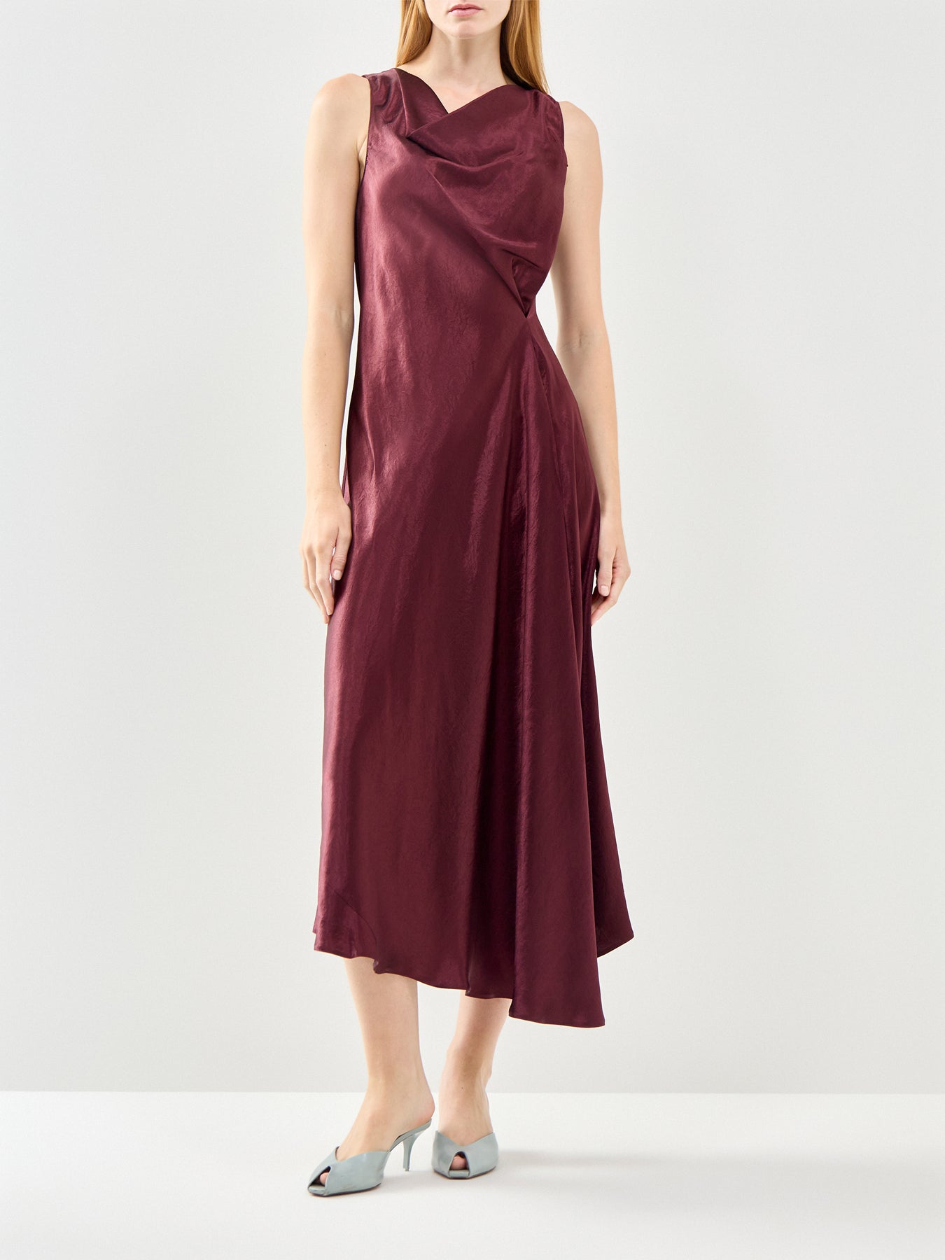 Libero Midi Dress Burgundy