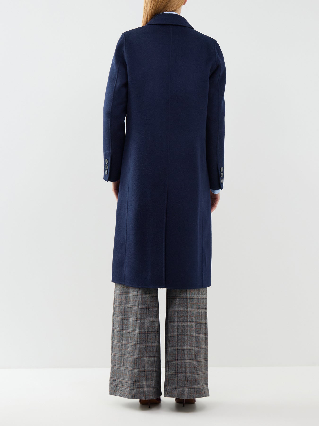 Laghi Long Wool Coat Navy
