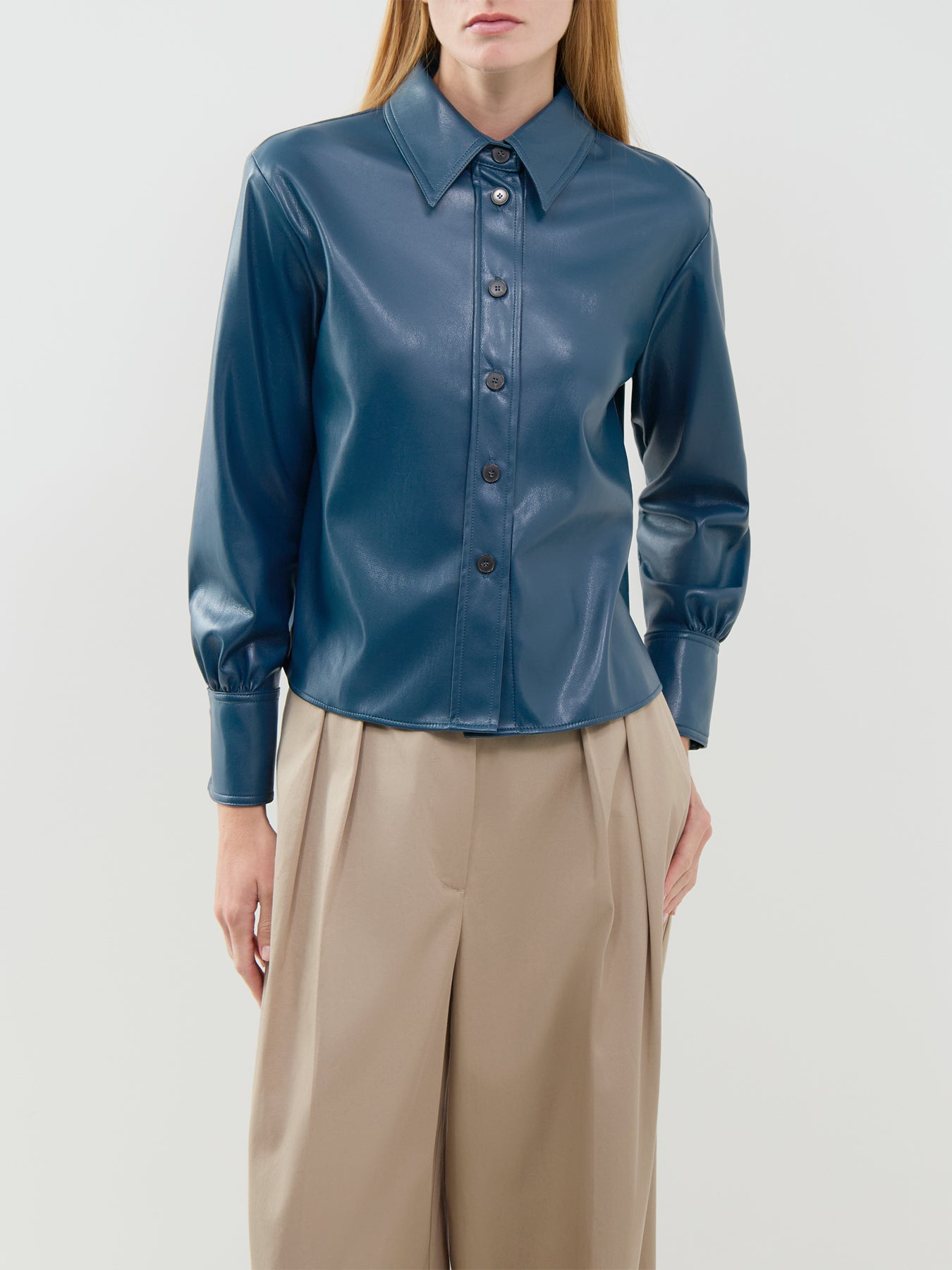 Albata Button-Neck Sweater Blue