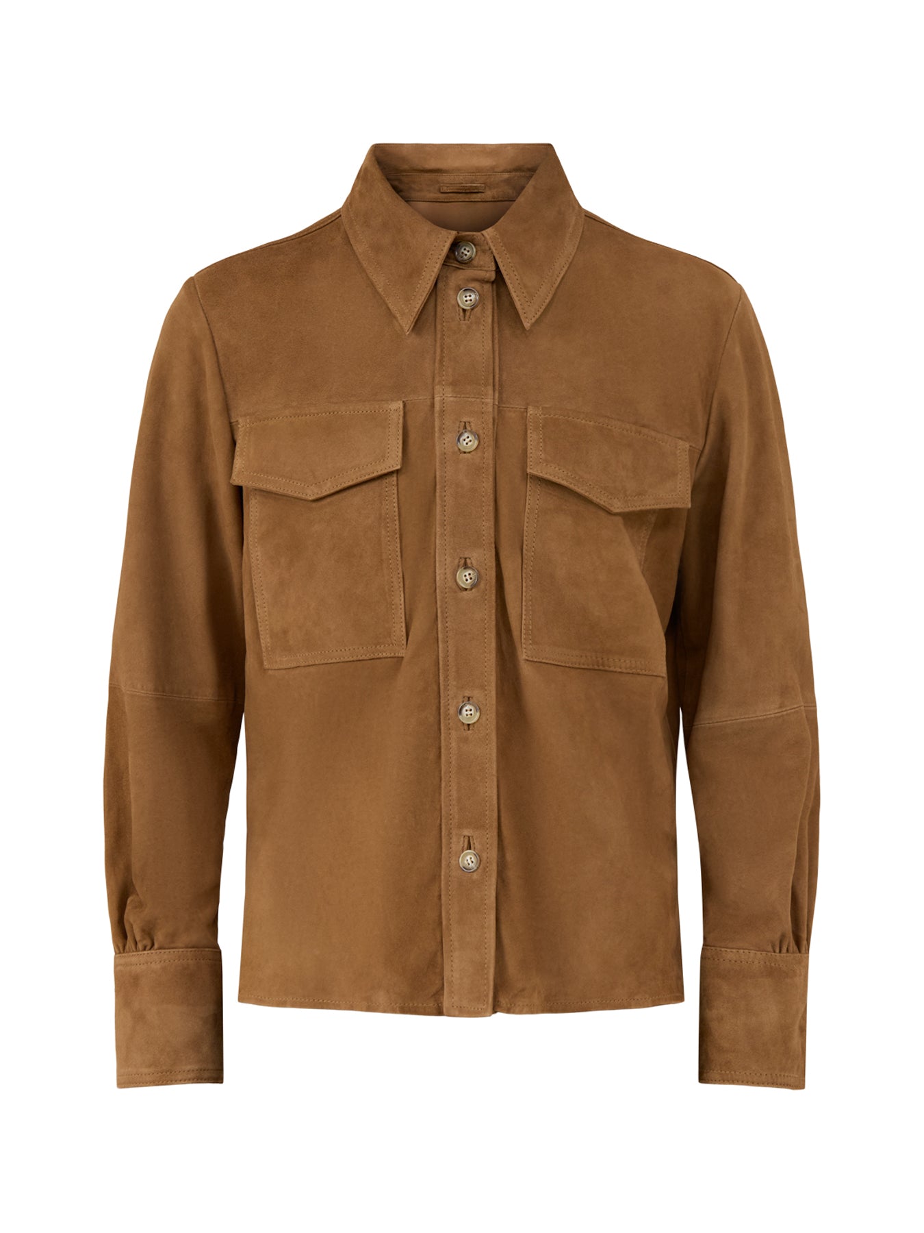 Goat Suede Leather Giallo Jacket - Ochre
