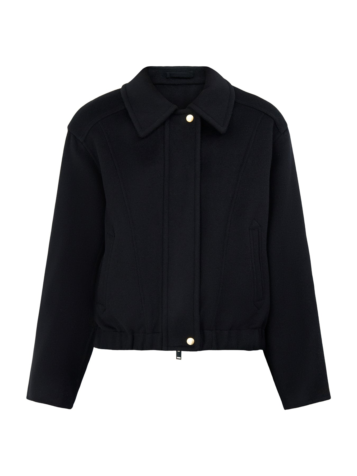 Alarico Short Wool Coat Black