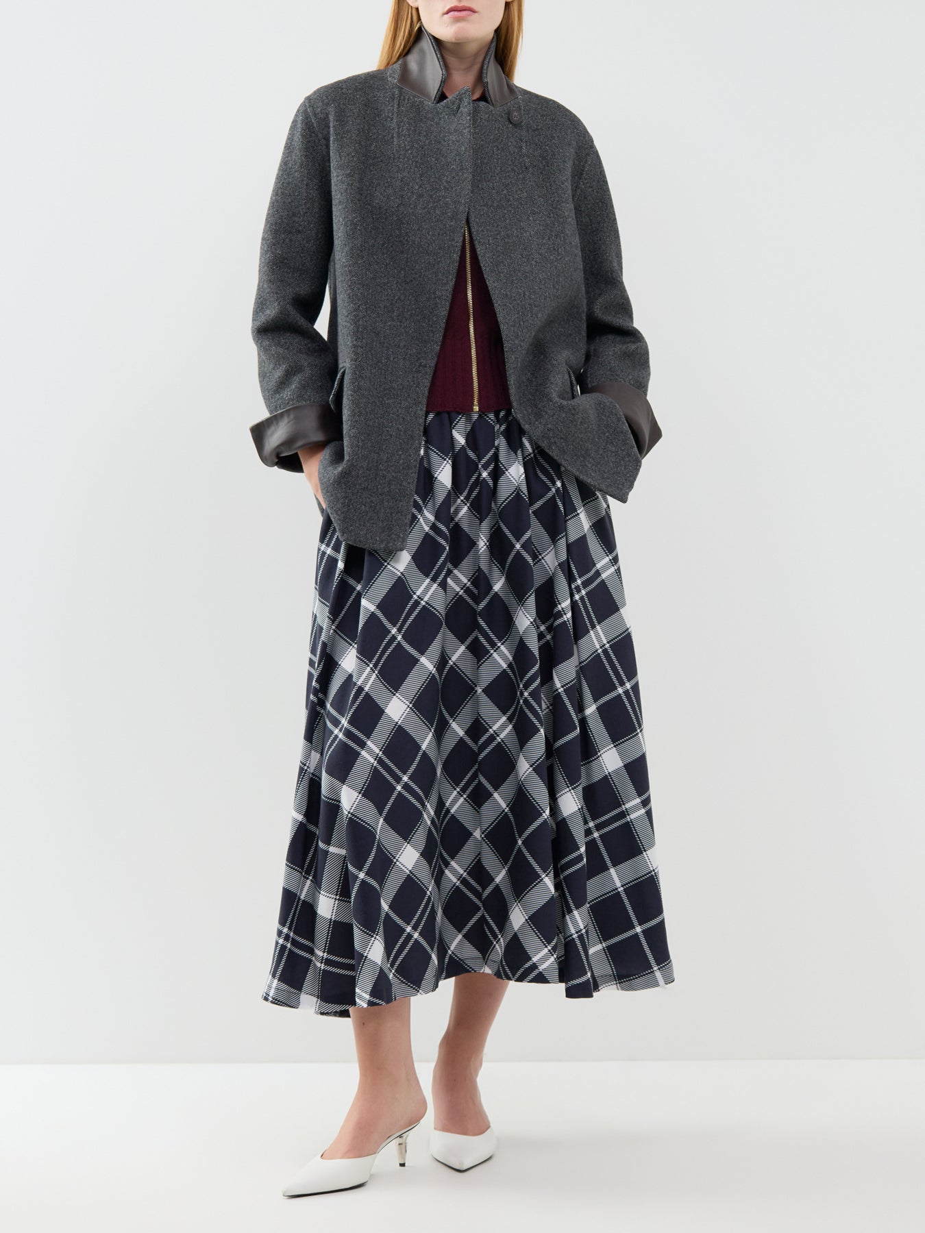 Colimbo Wool Short Coat Dark Grey