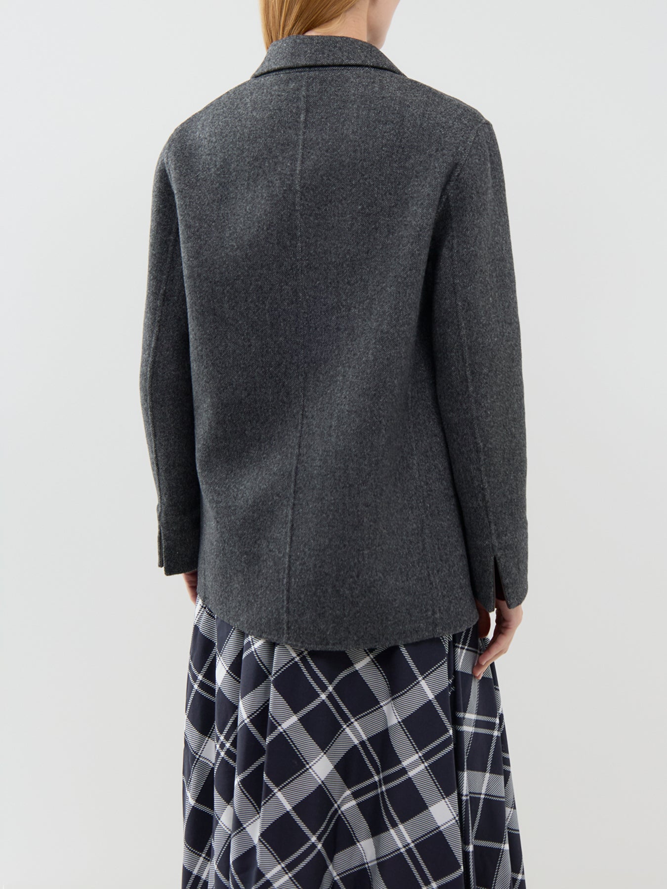 Colimbo Wool Short Coat Dark Grey