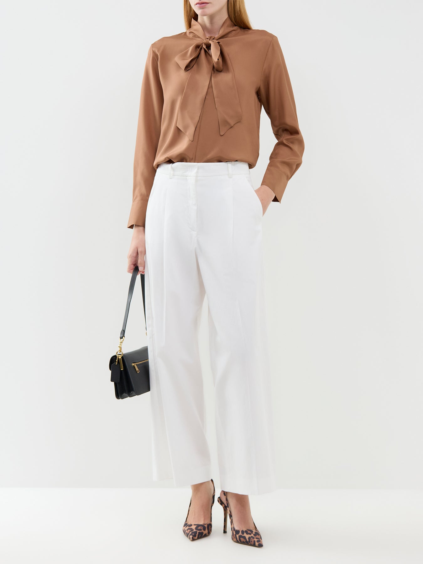 Kabala Silk Blouse Tobacco Brown