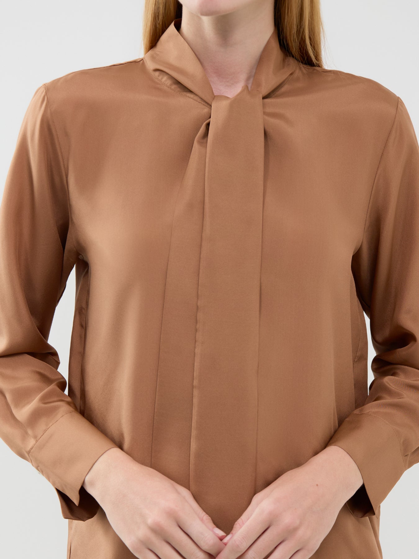 Kabala Silk Blouse Tobacco Brown