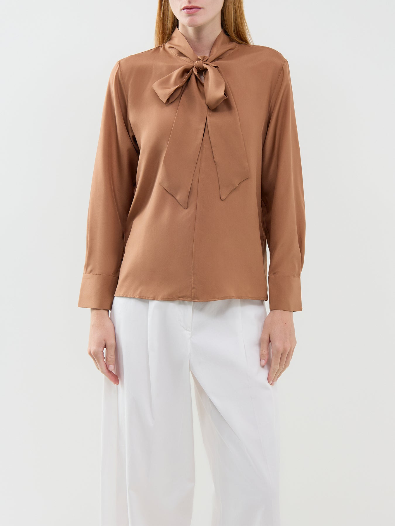 Kabala Silk Blouse Tobacco Brown