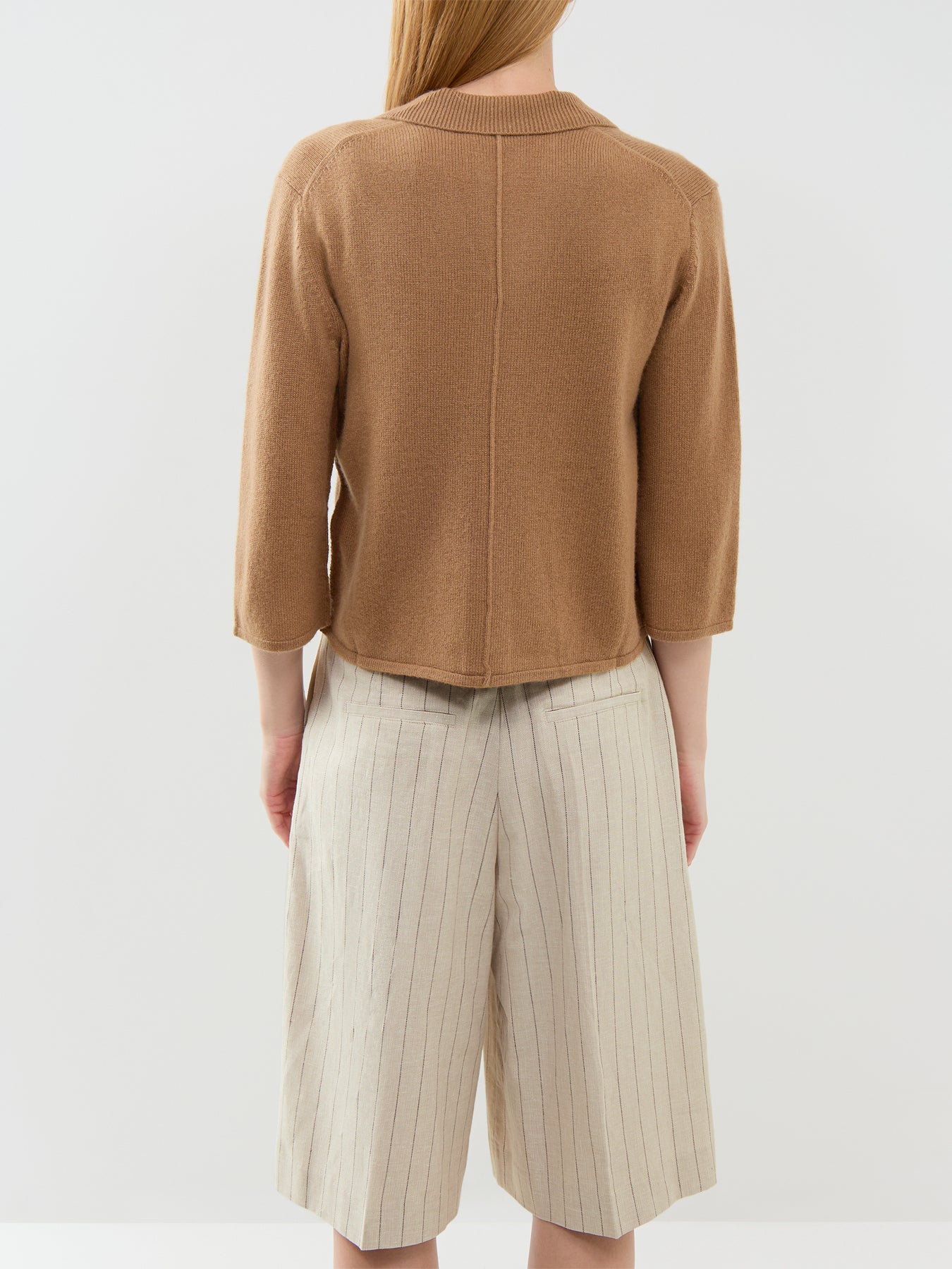 Alpaca Wool Cashmere Cardigan Camel