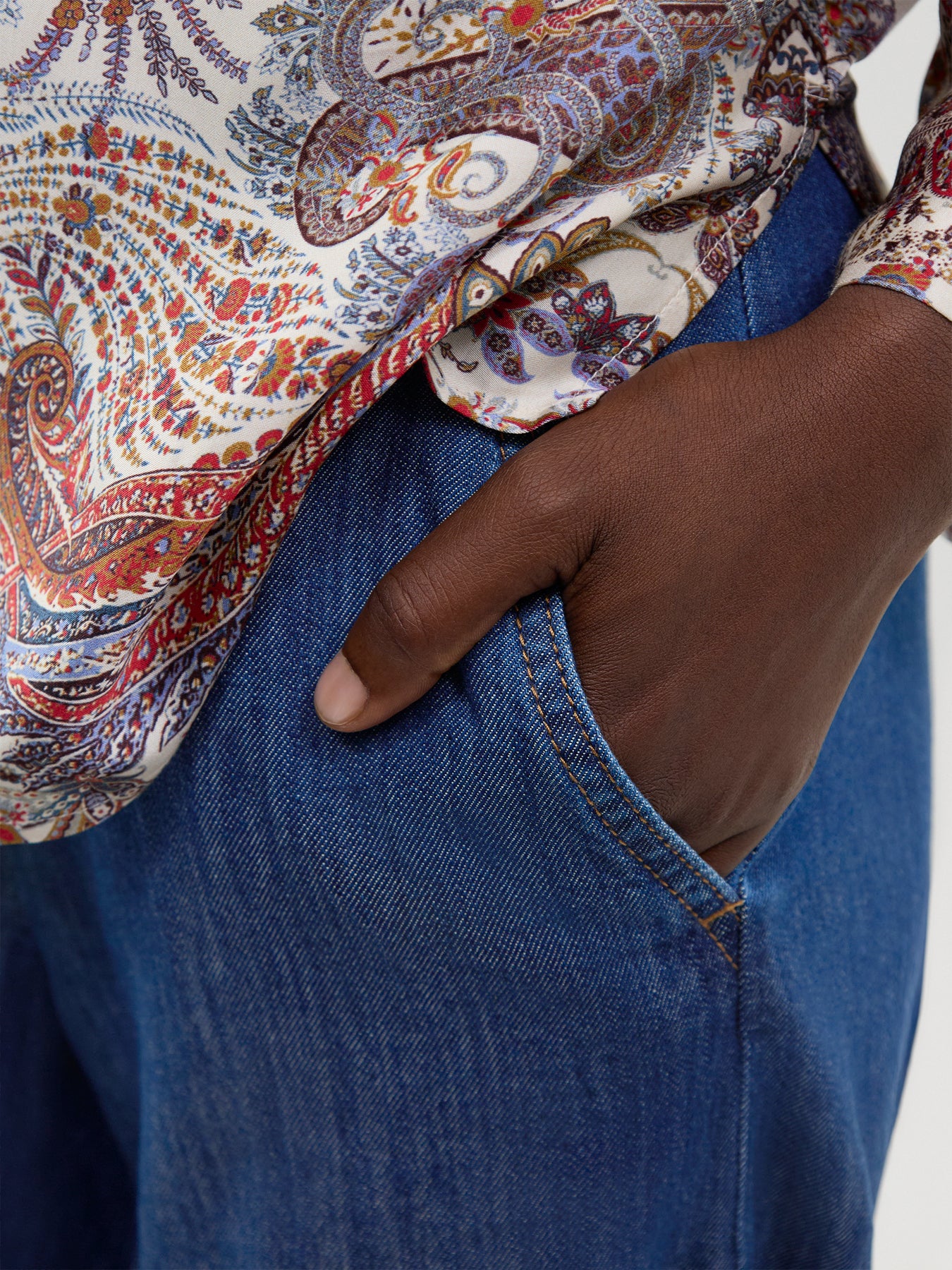 Wide Leg Denim Jeans