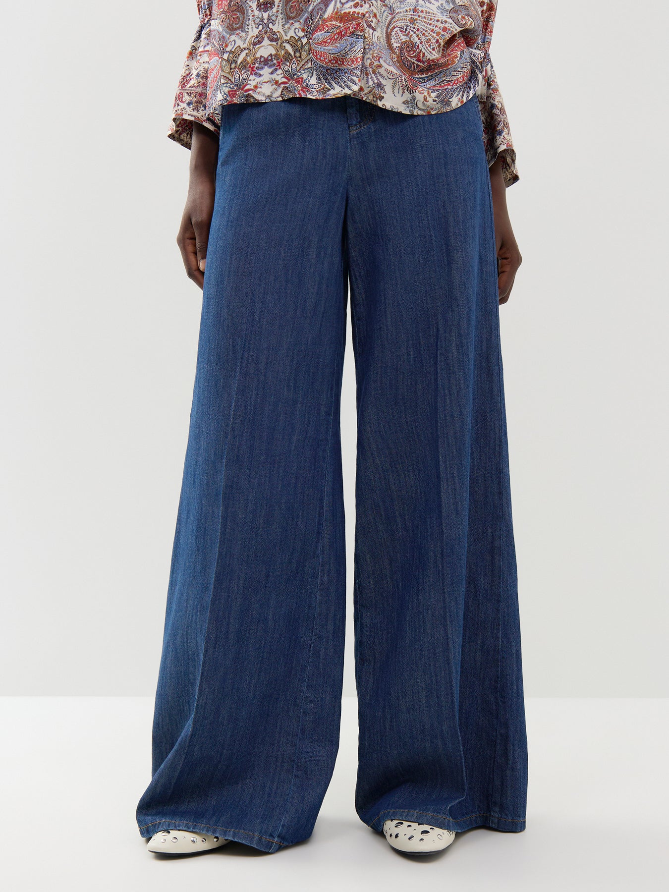 Wide Leg Denim Jeans