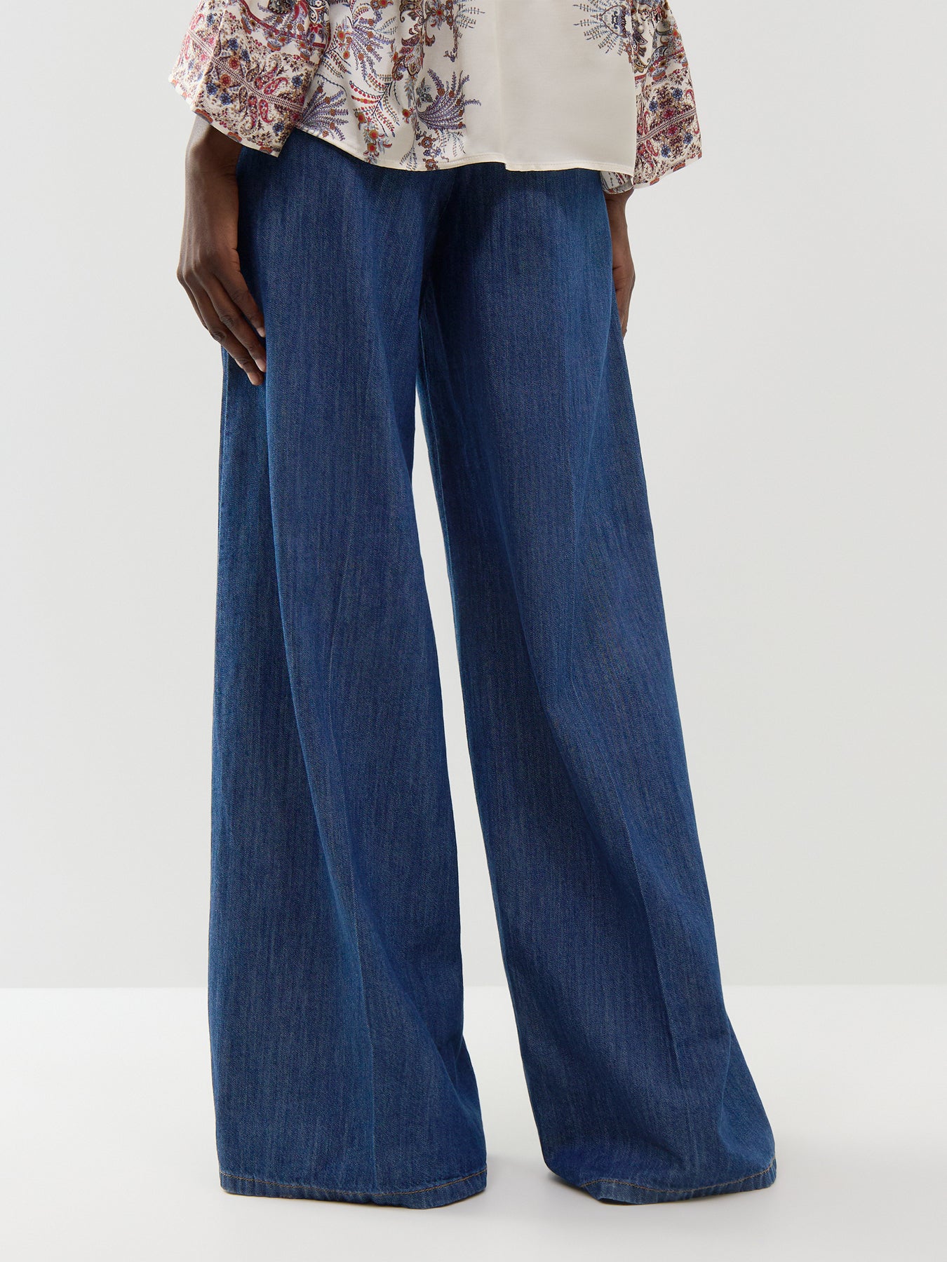 Wide Leg Denim Jeans