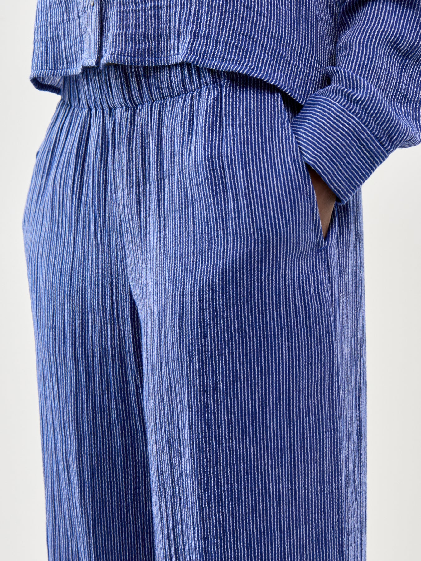Wide Ankle Pant Blue