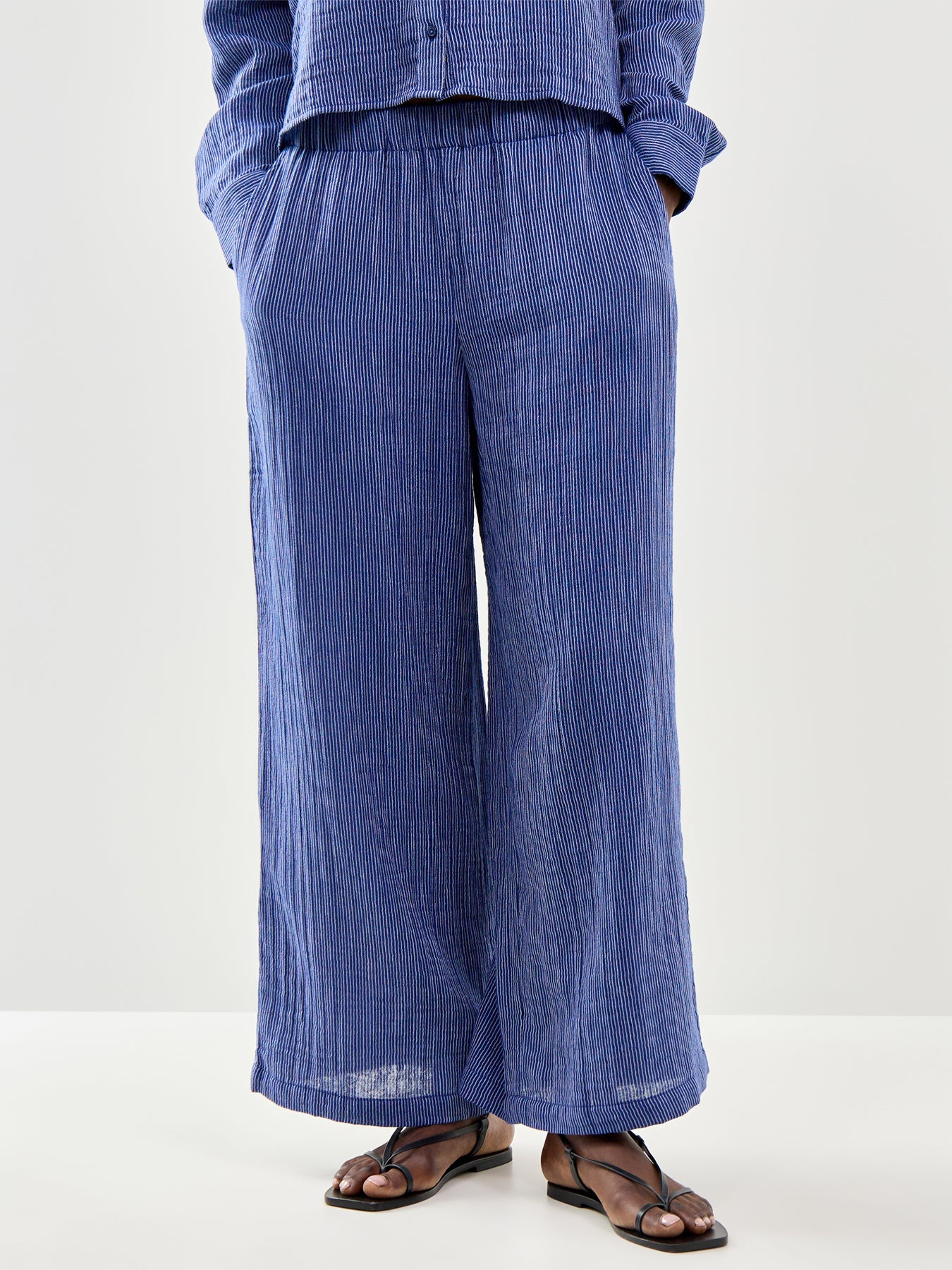 Wide Ankle Pant Blue
