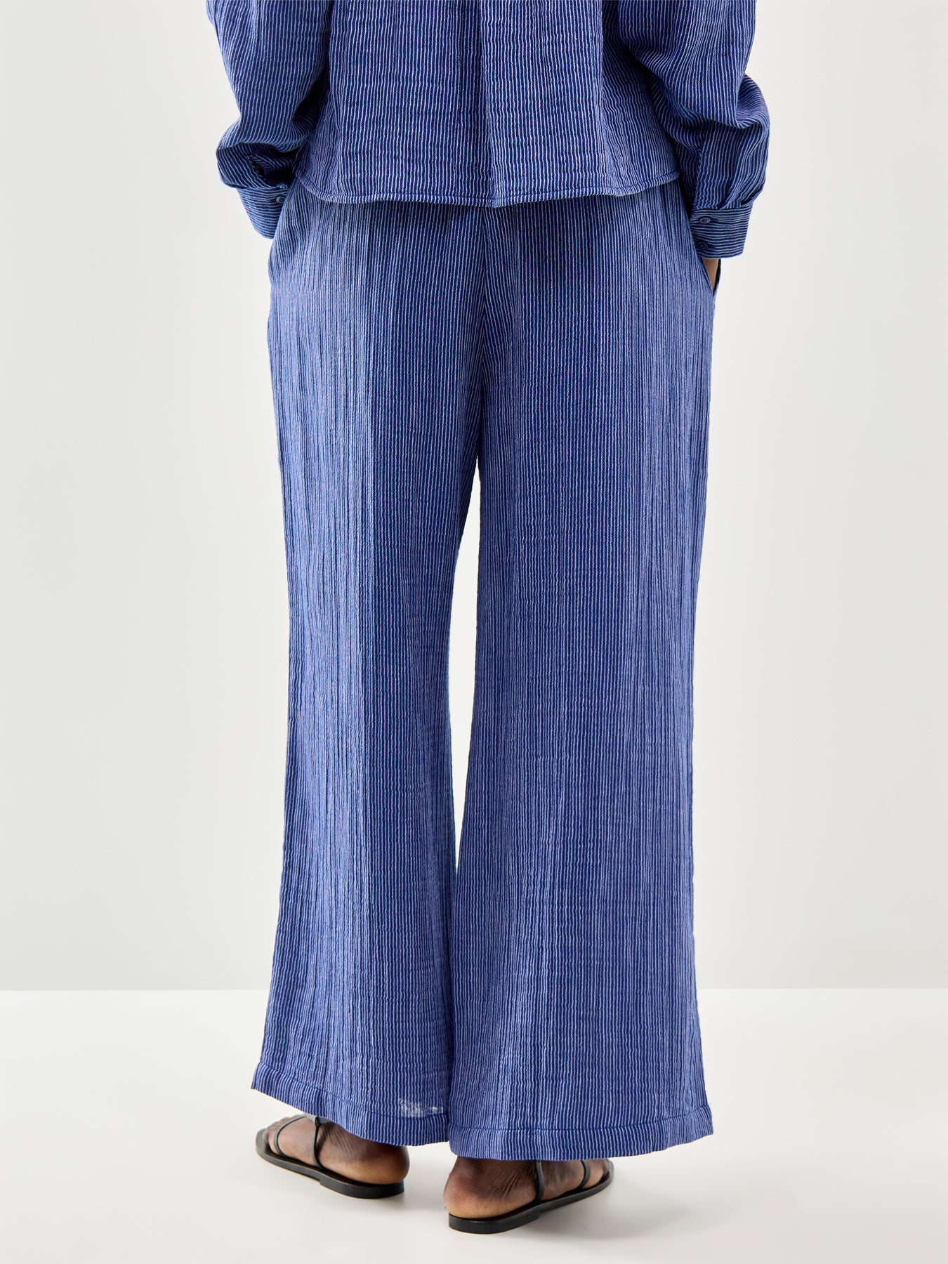Wide Ankle Pant Blue