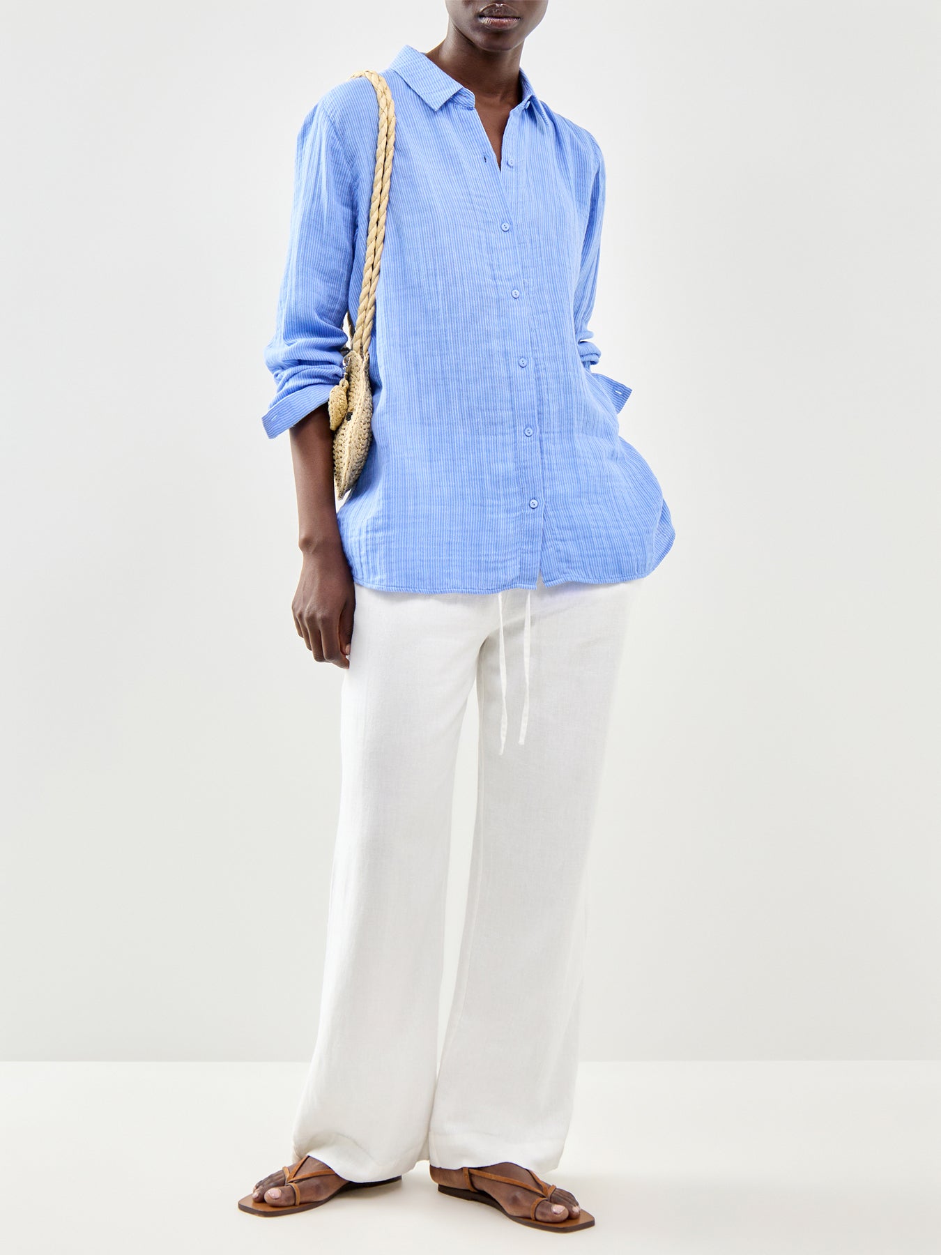 Classic Collar Easy Shirt Blue