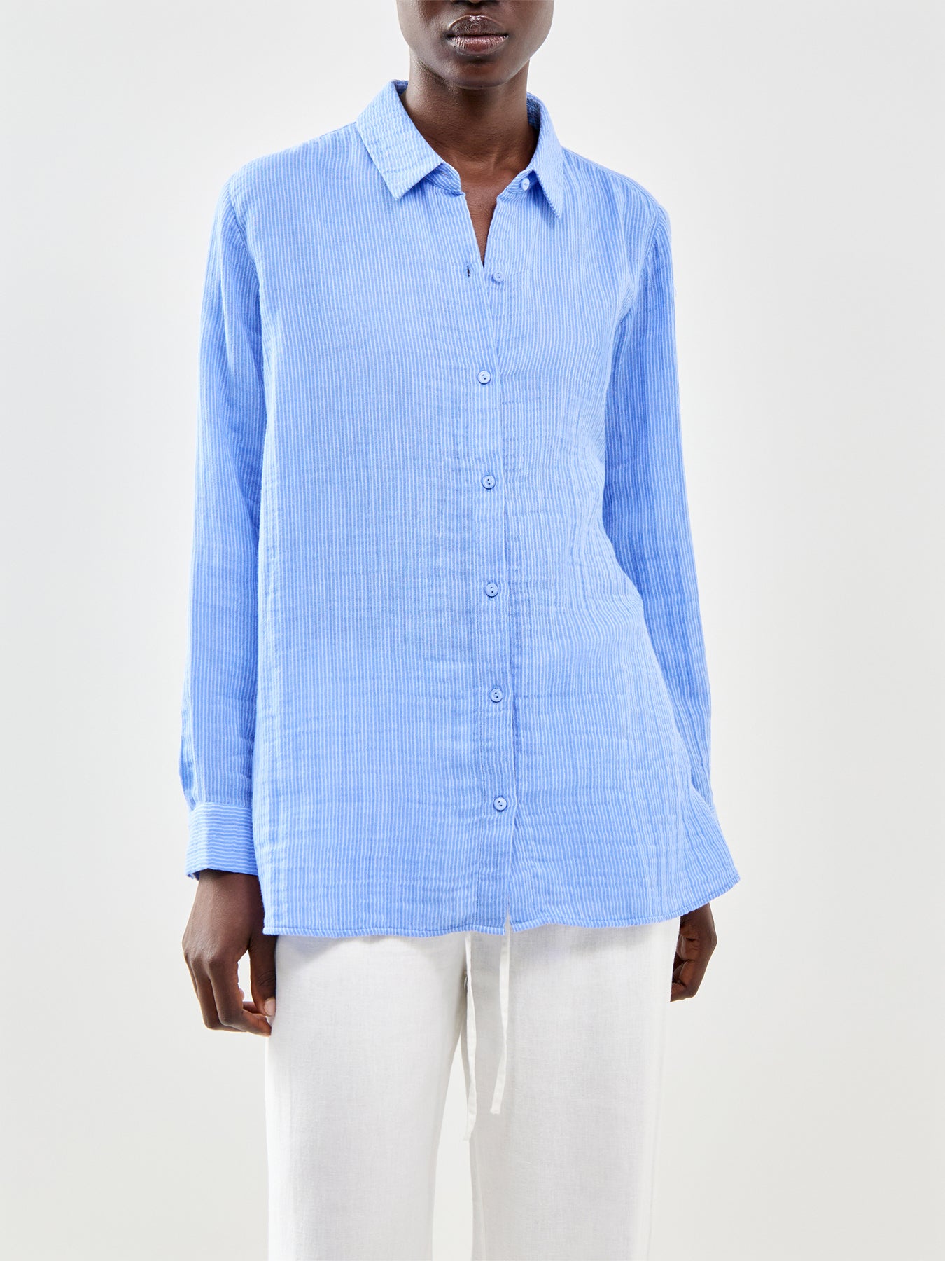 Classic Collar Easy Shirt Blue