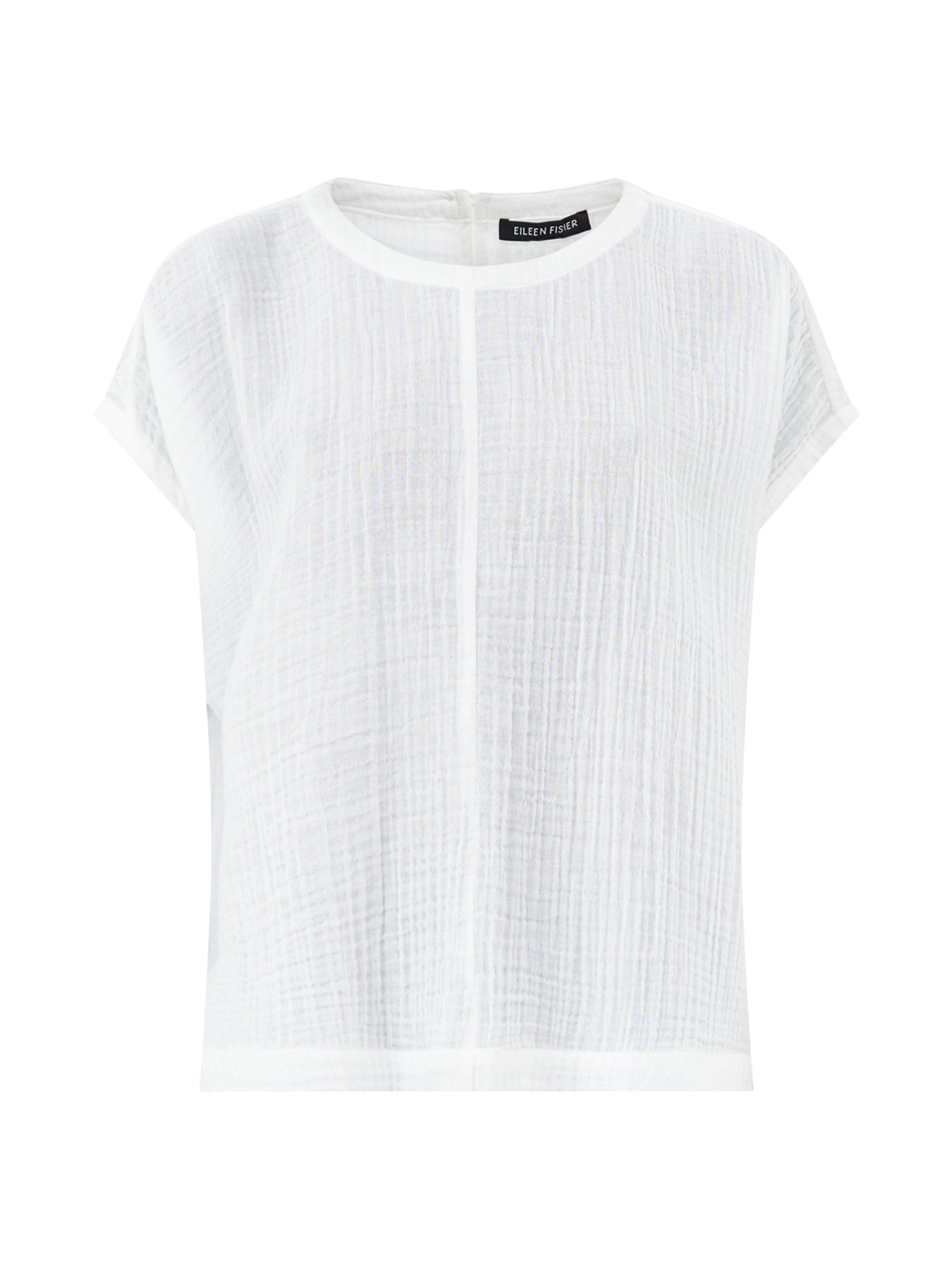 Round Neck Boxy Top White