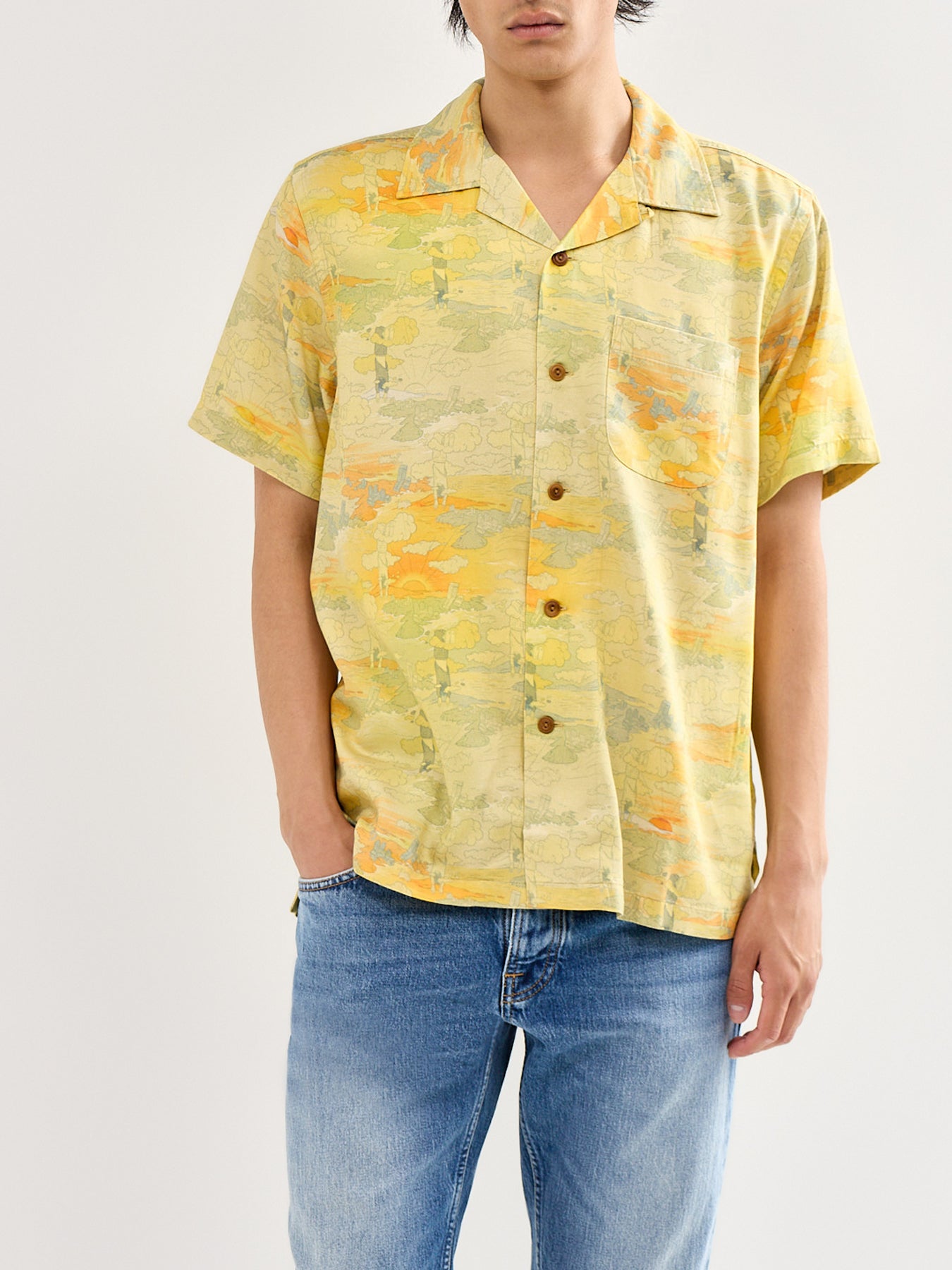 Arvid Hawaii Shirt Drift Away Yellow