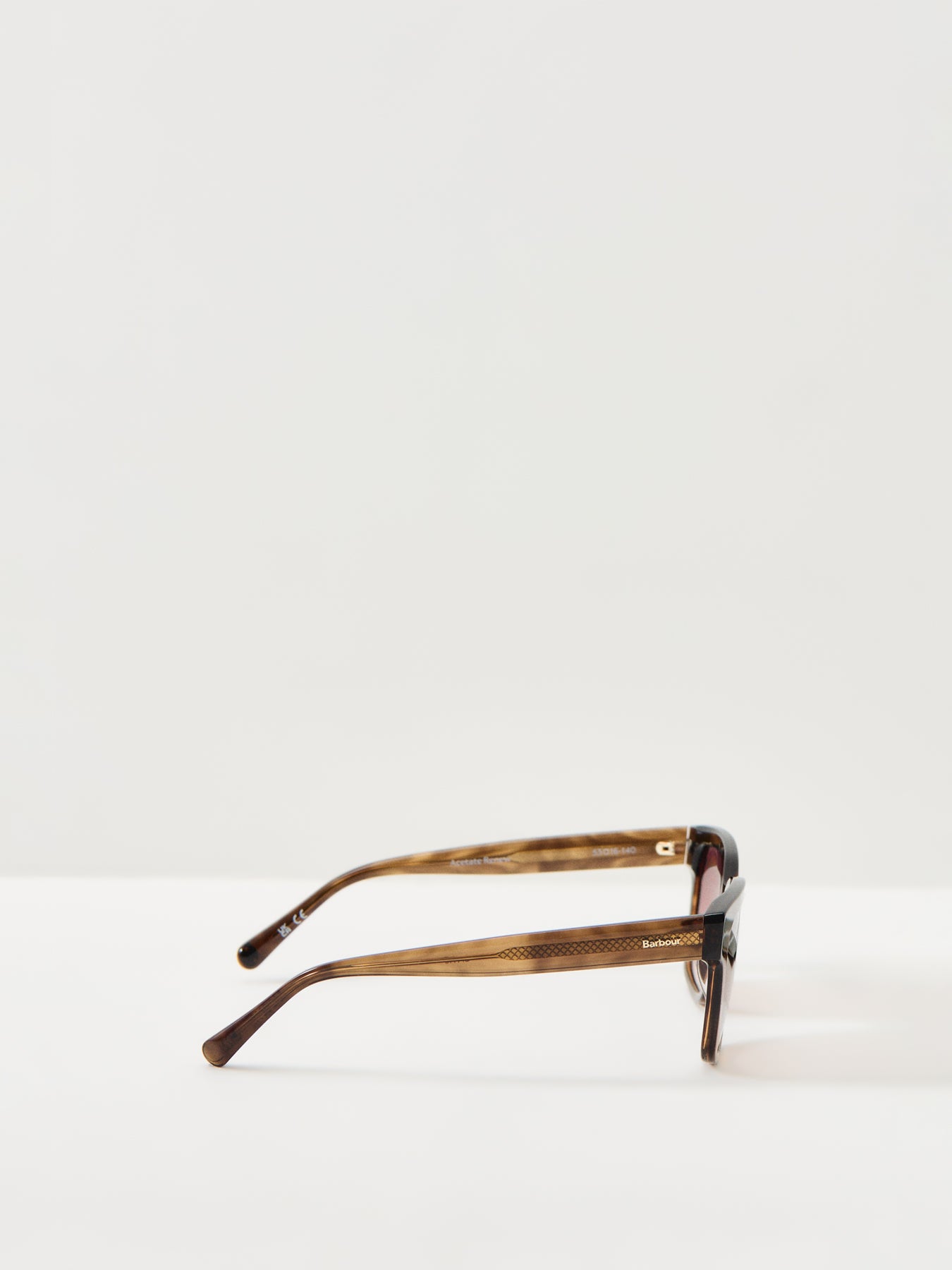 BAS3097122 Square Eye Patterned Sunglasses Brown