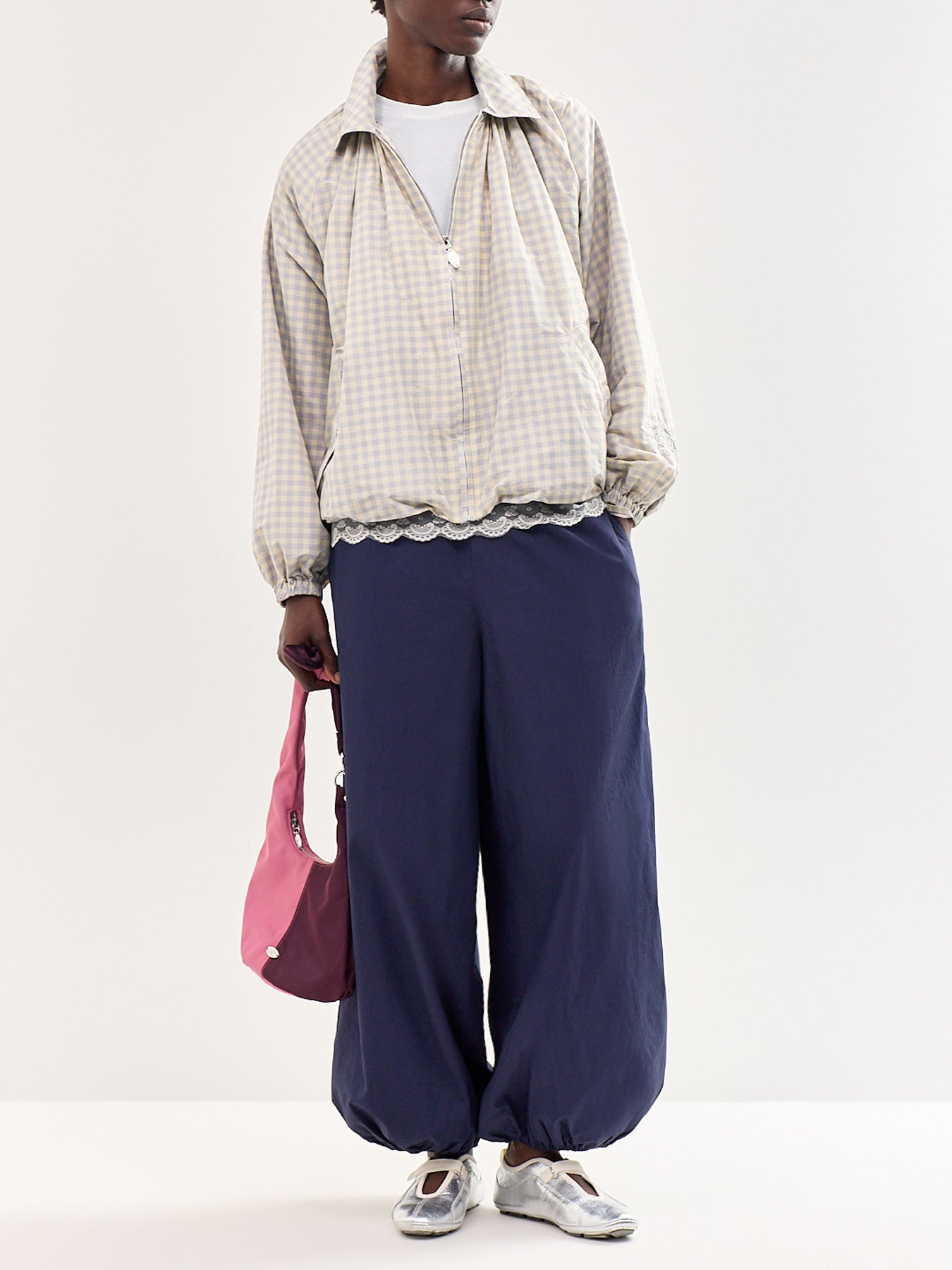Caro Baggy Trousers Navy