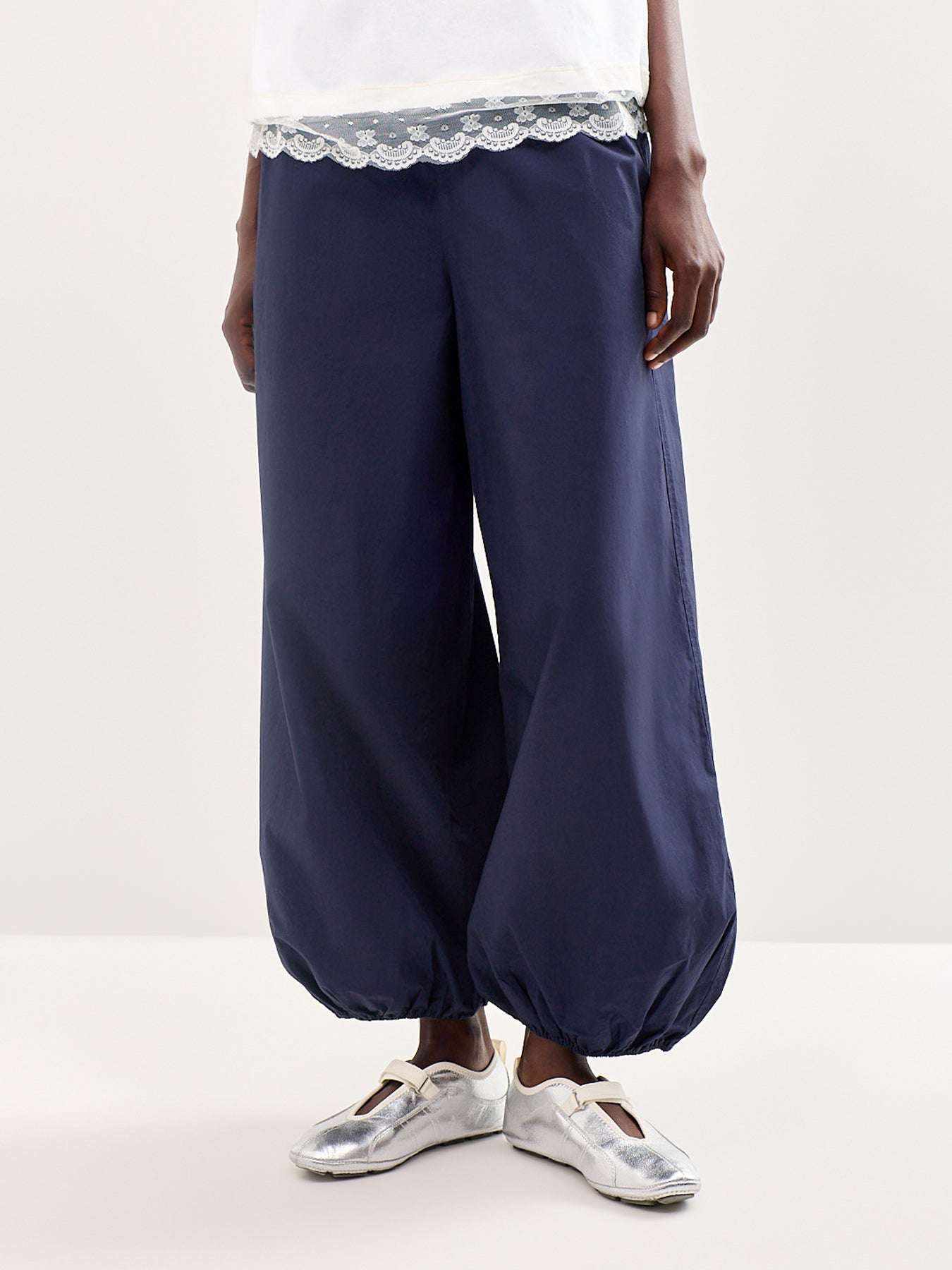 Caro Baggy Trousers Navy