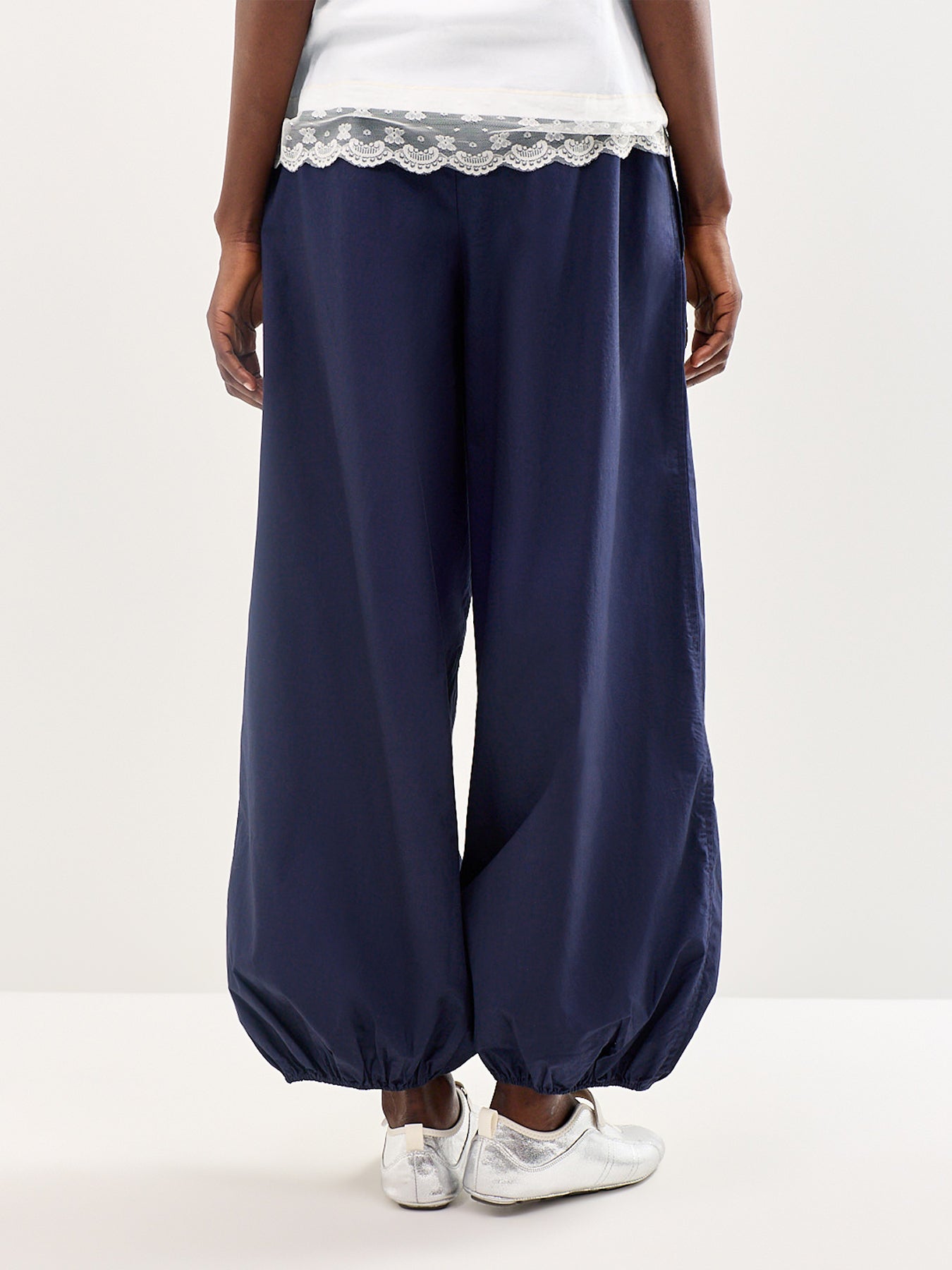Caro Baggy Trousers Navy