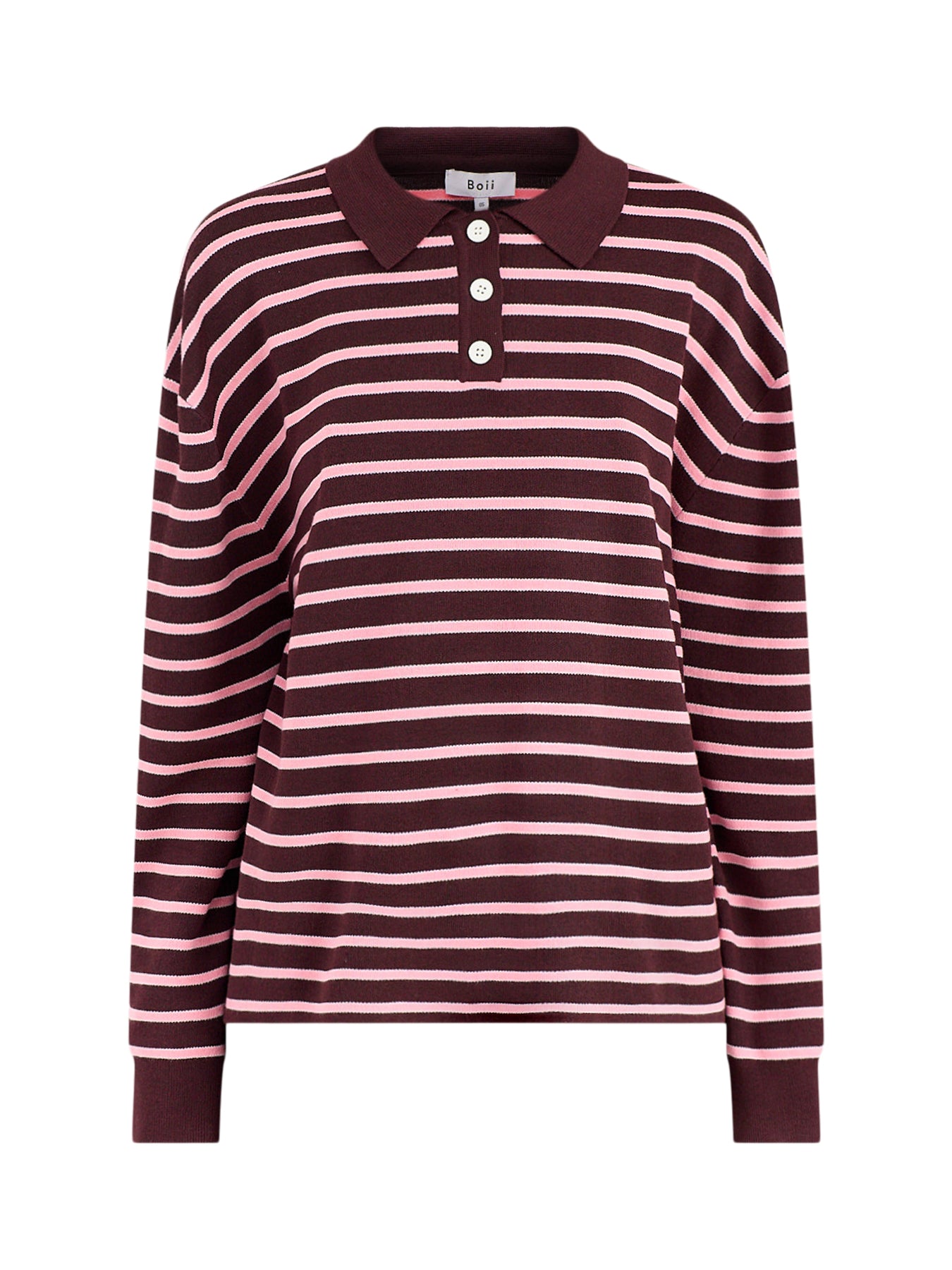 Adanne Stripe Knot Polo Top Multi
