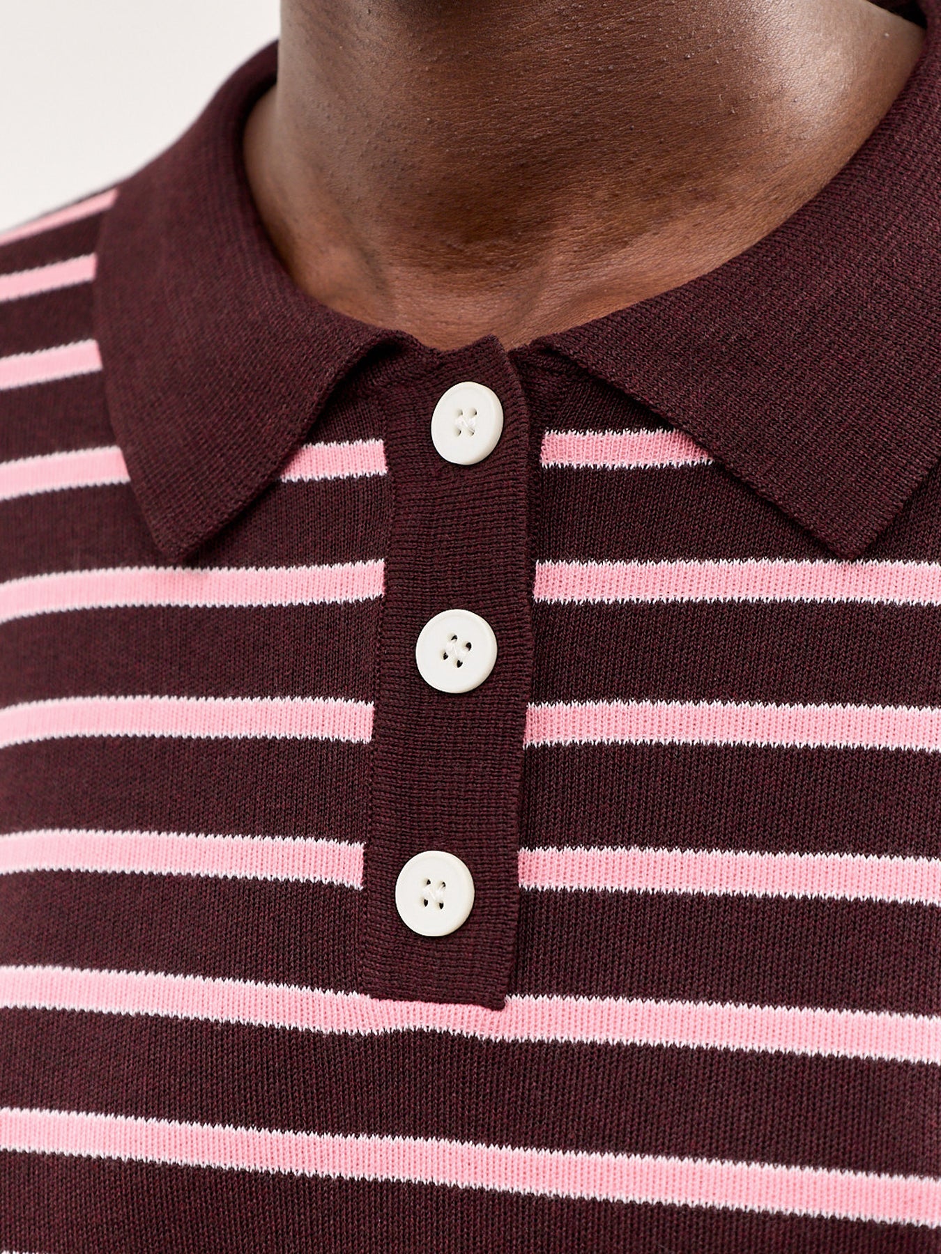 Adanne Stripe Knot Polo Top Multi