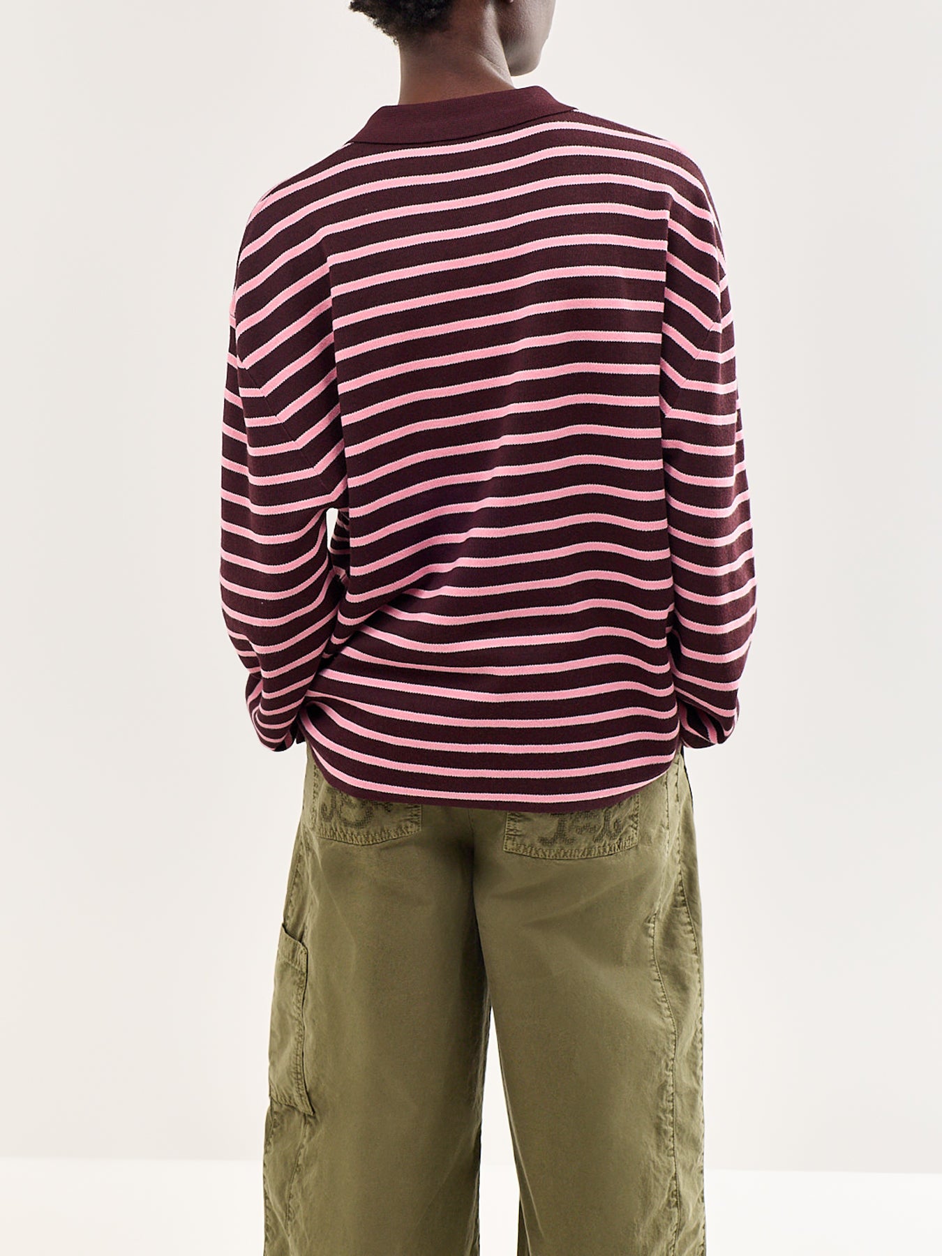 Adanne Stripe Knot Polo Top Multi