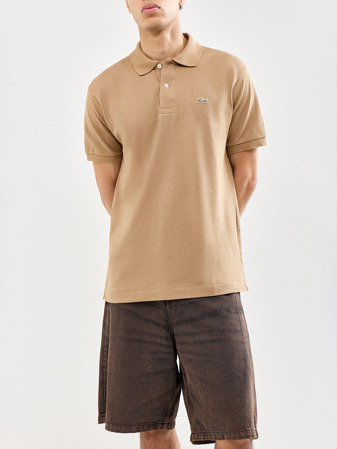 Classic Cotton Polo Shirt Beige