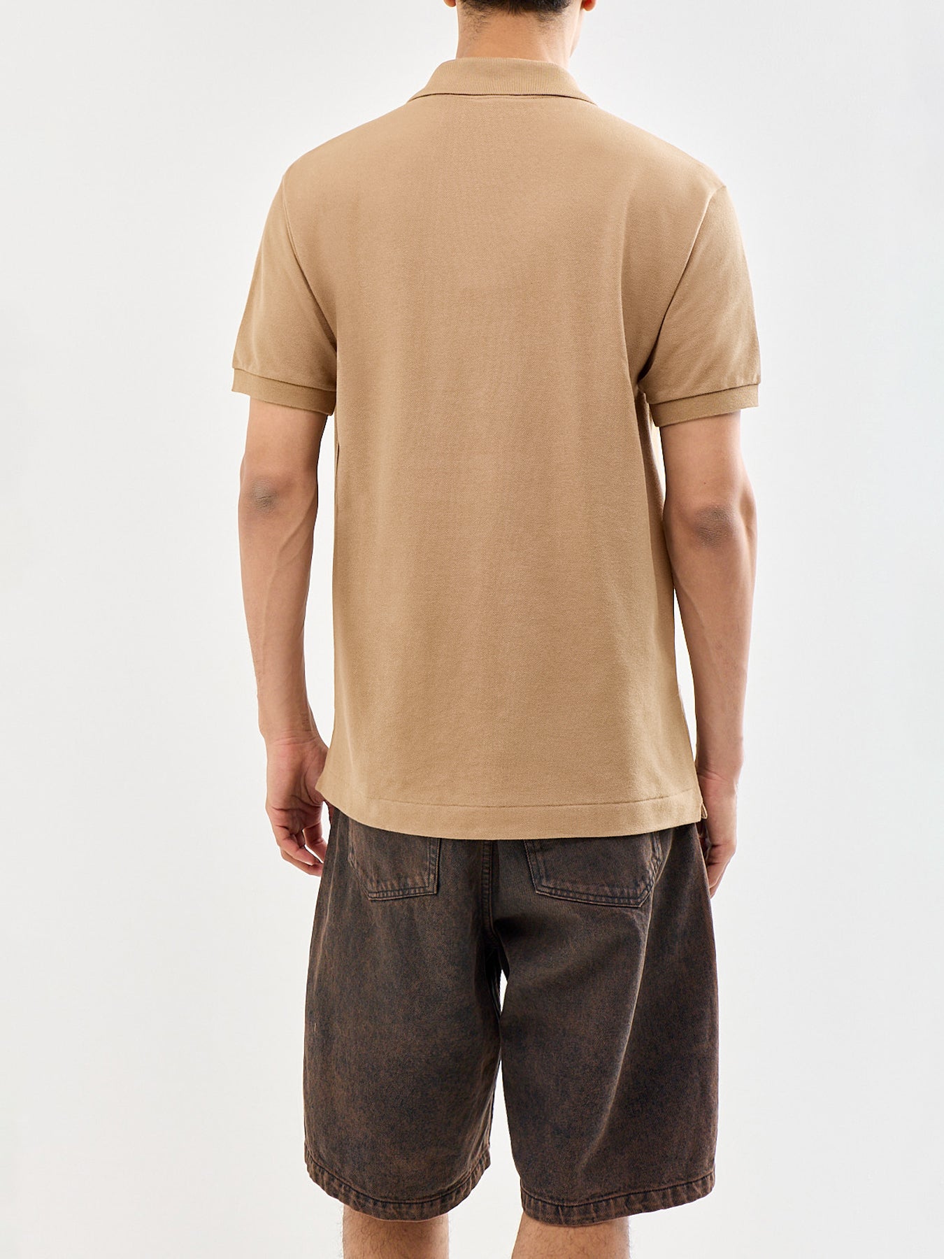 Classic Cotton Polo Shirt Beige