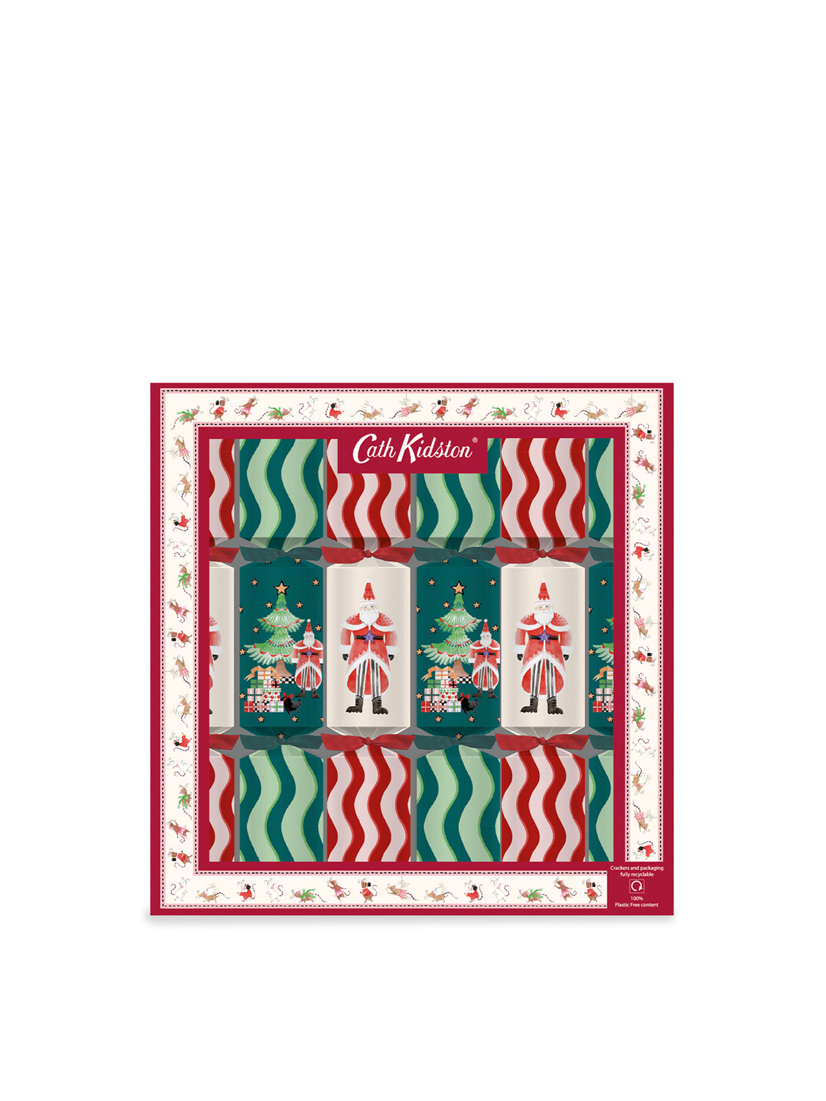 Cath Kidston Santa Stripe 12-Inch Luxury Christmas Crackers