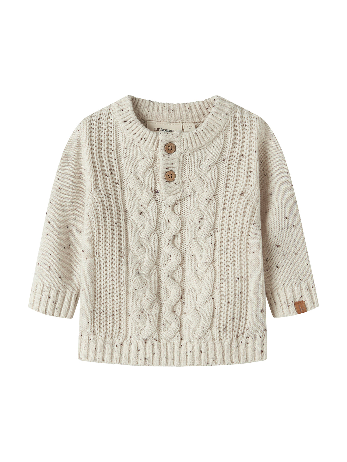 Baby Galto Kai Organic Cotton Long-Sleeved Knitted Top - Turtledove