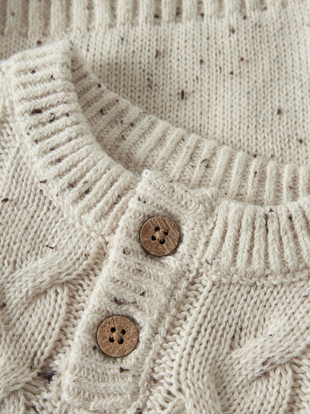 Baby Galto Kai Organic Cotton Long-Sleeved Knitted Top - Turtledove