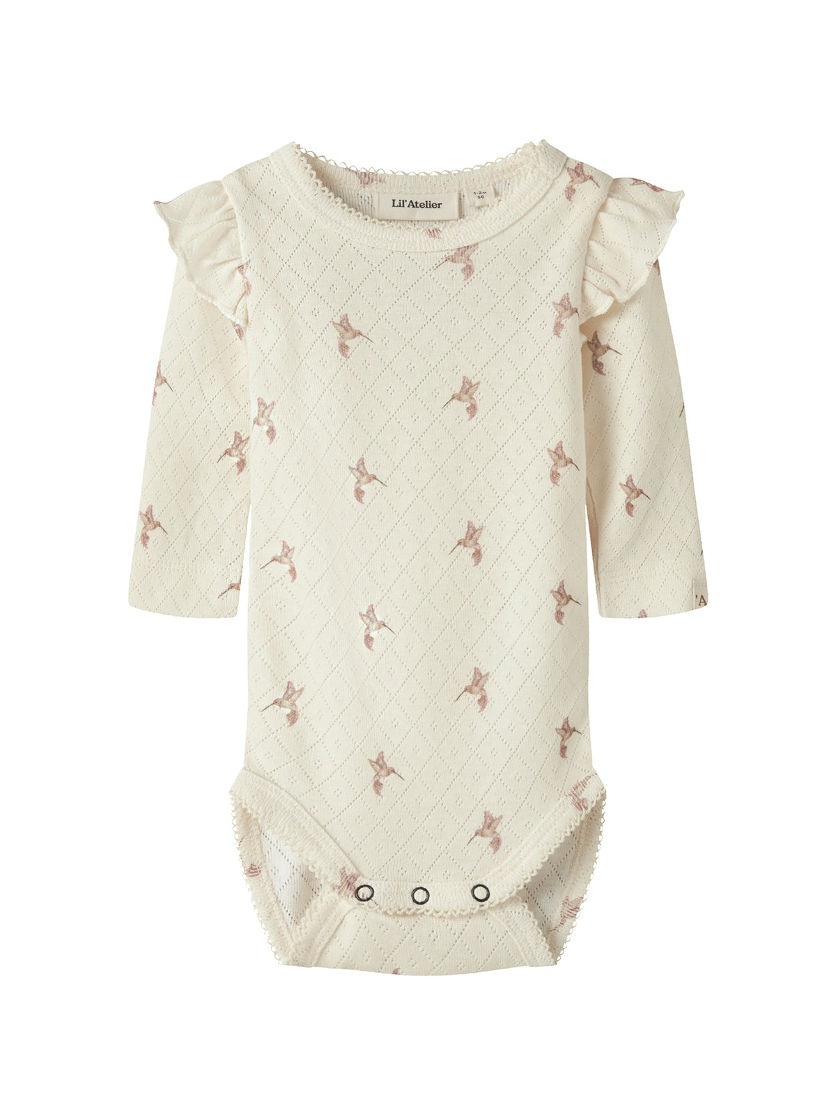 Baby Rachello Tyl Long-Sleeved Slim Fit Bodysuit - Turtledove