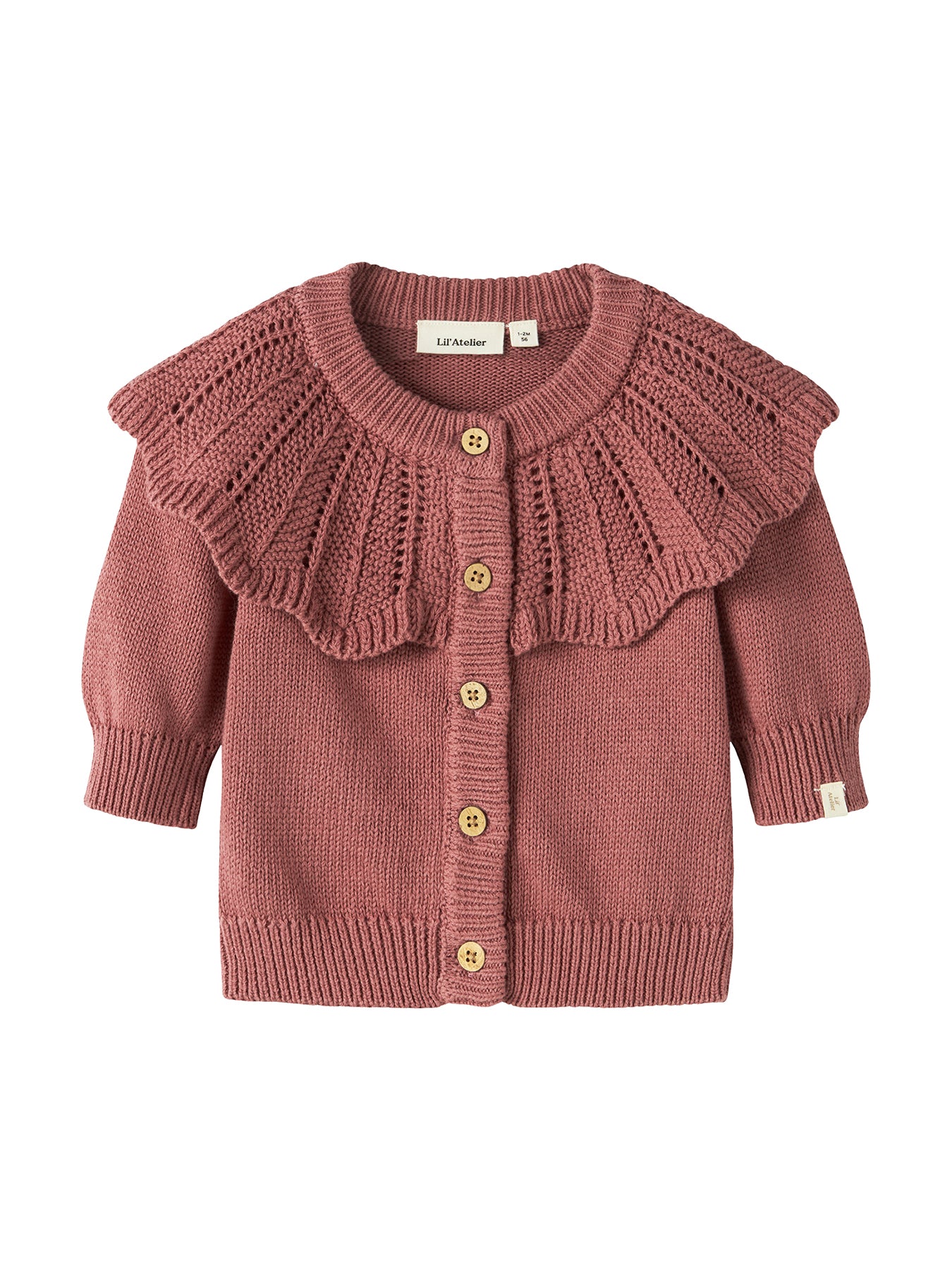 Organic Cotton Blend Knitted Cardigan Pink