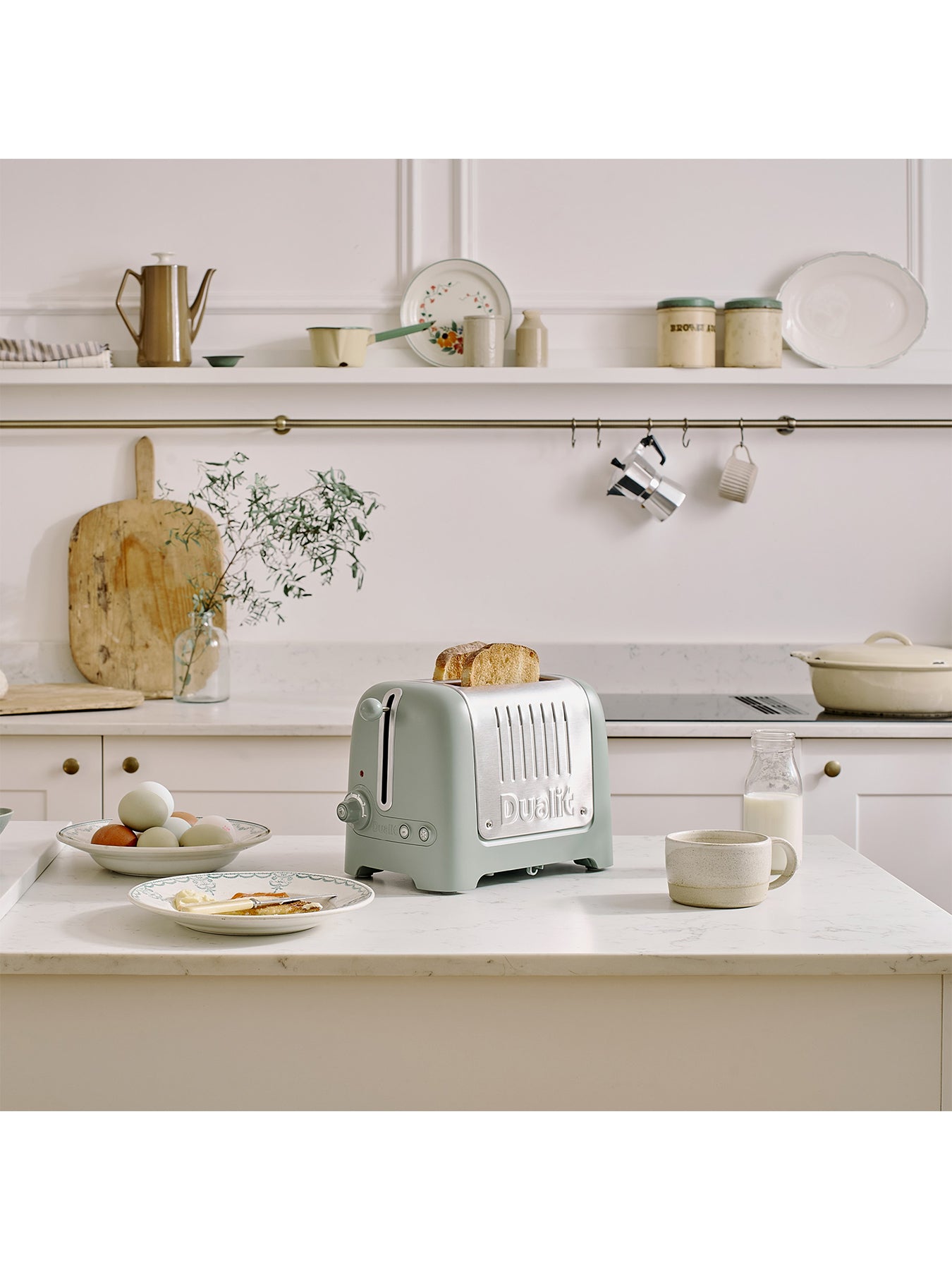 2 Slot Lite Pop Toaster Sage Green