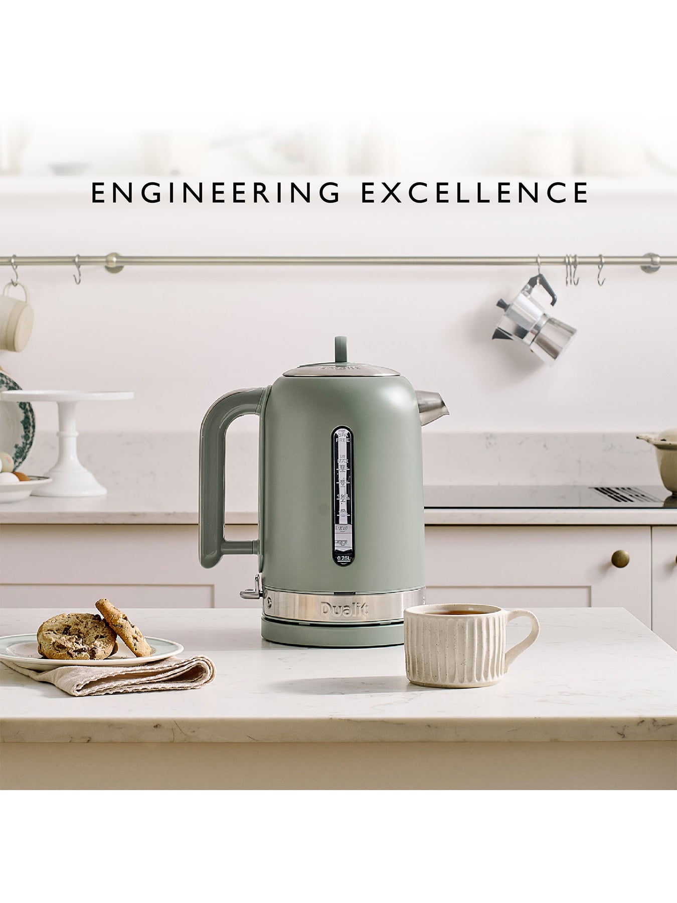 Classic Kettle Full Sage Body with Brushed Panels Green