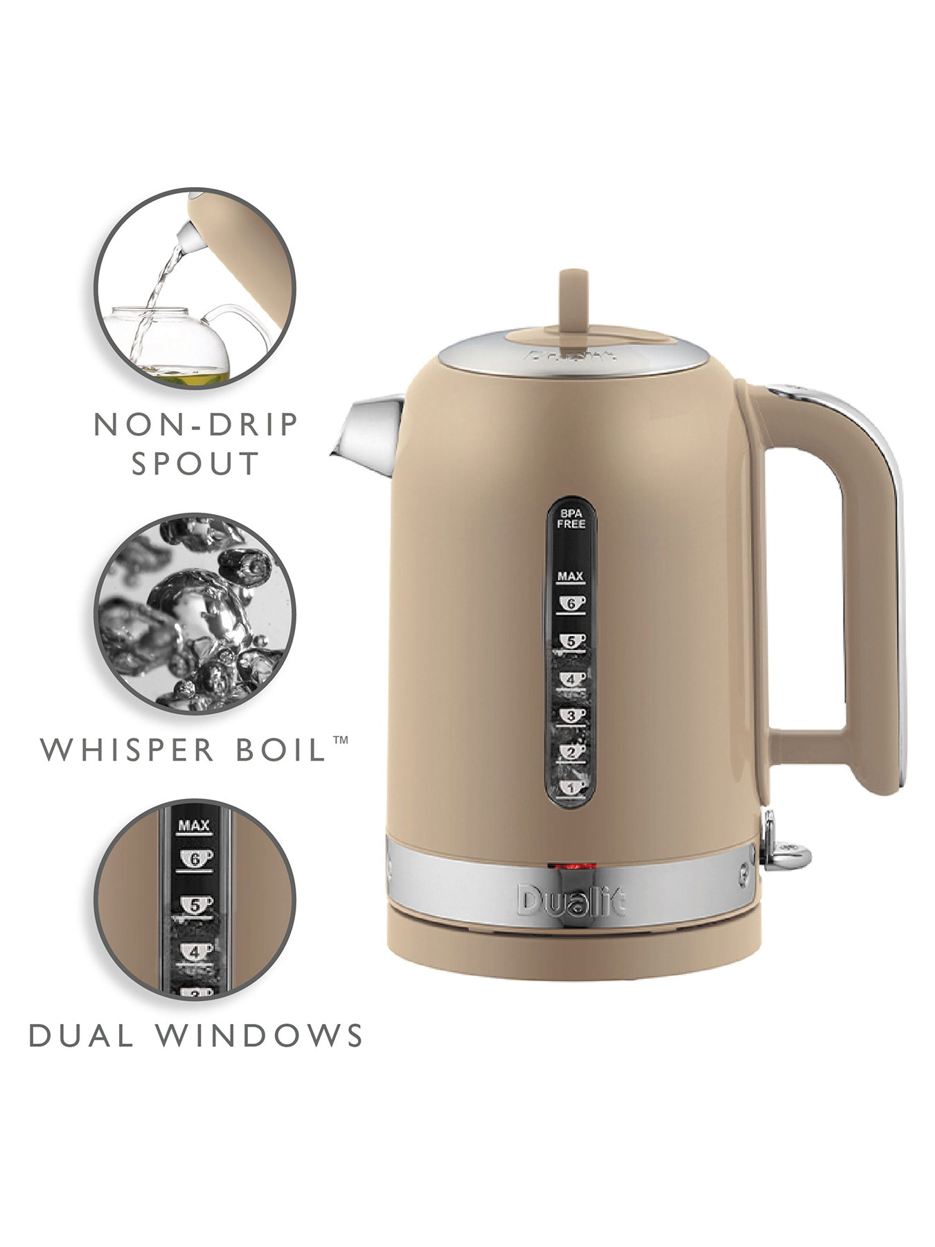 Classic Kettle Full Sandstone Body with Polished Panels Beige
