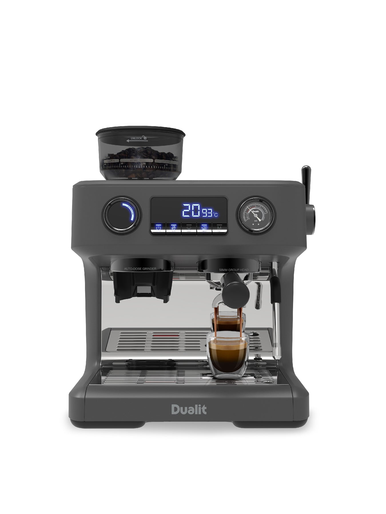 Espressivo Pro Dual Boiler Espresso Machine Grey