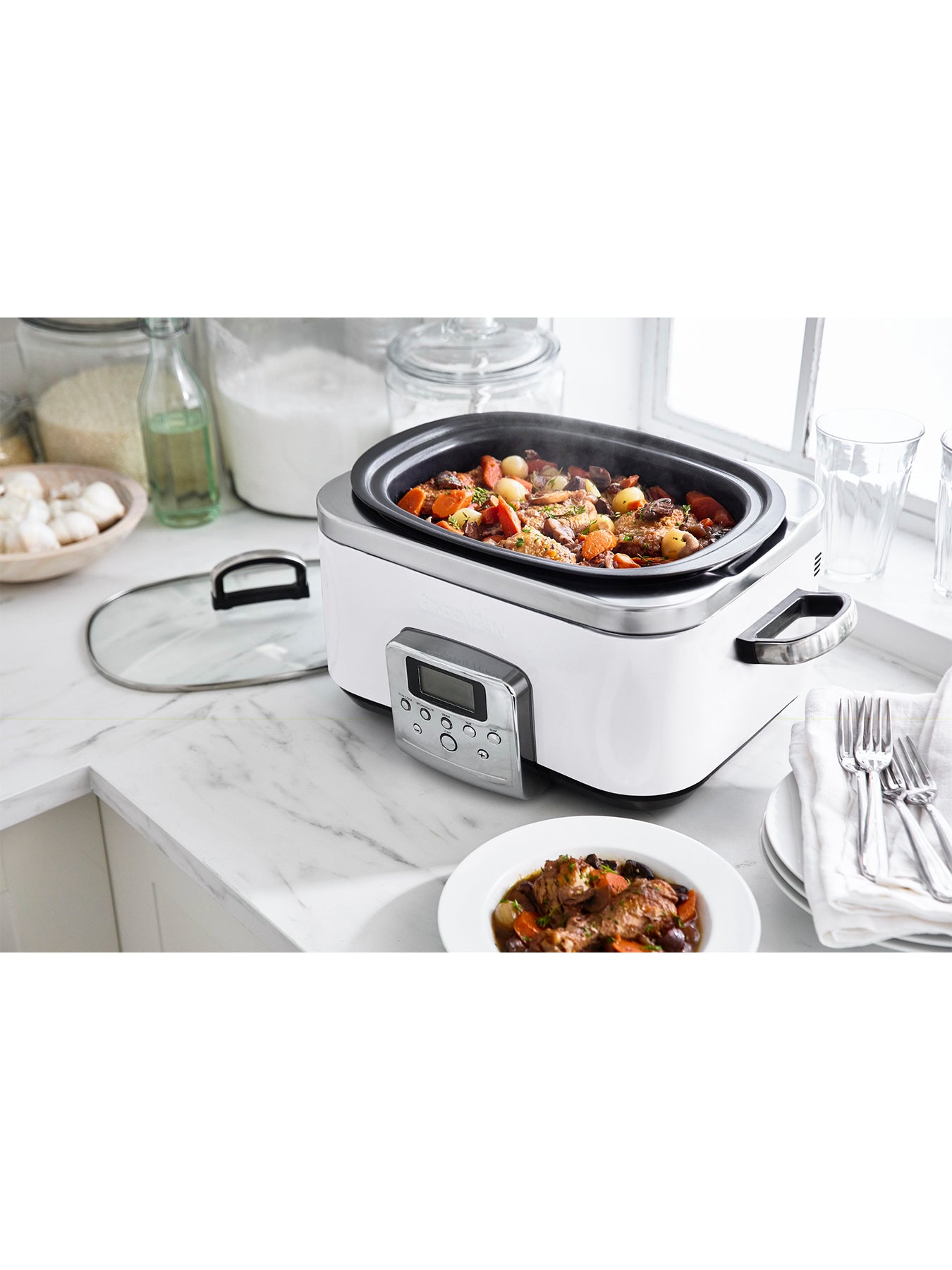 Elite Slow Cooker 6L Cream