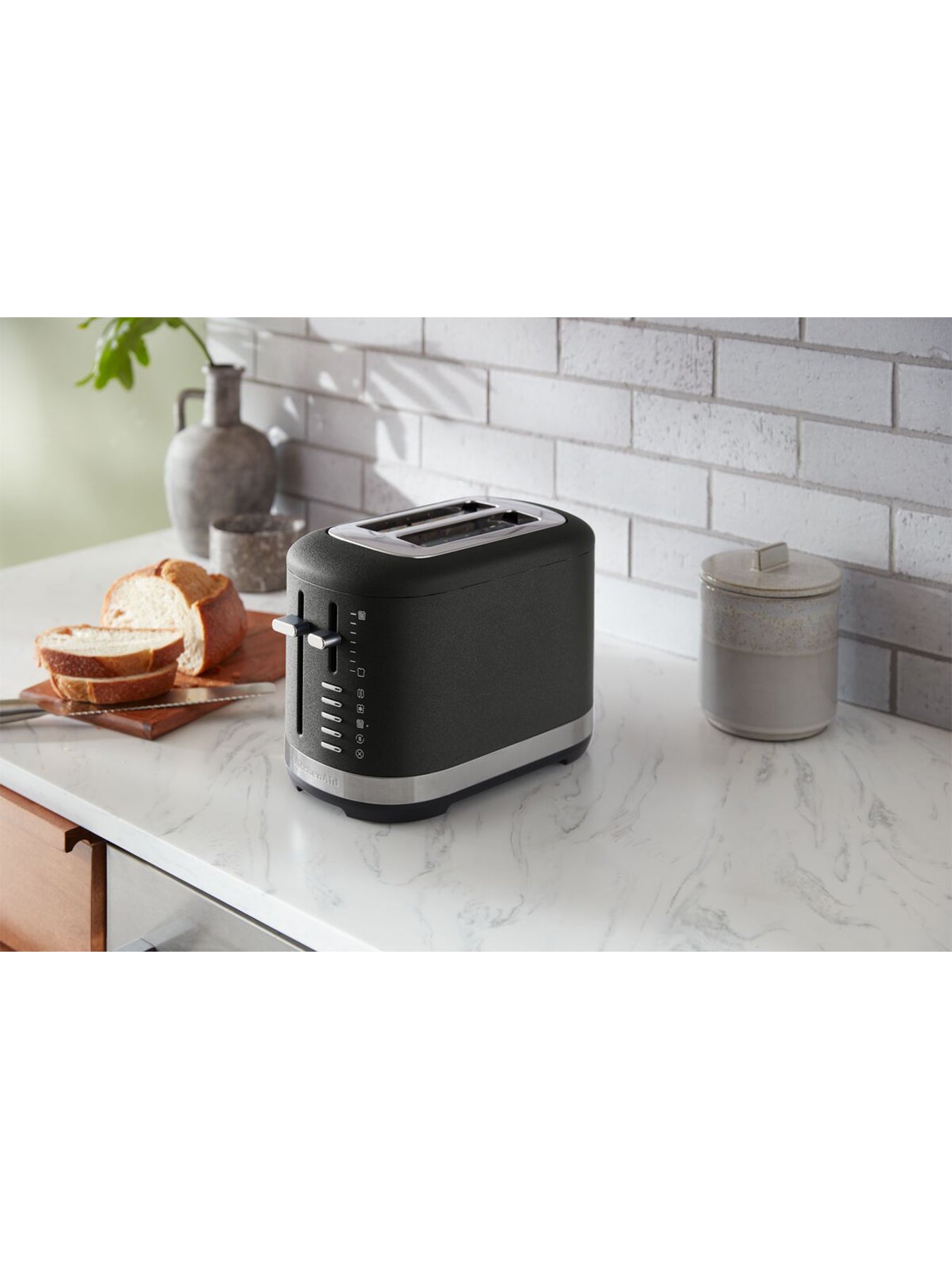 Manual Control 2 Slice Toaster Cast Iron Black